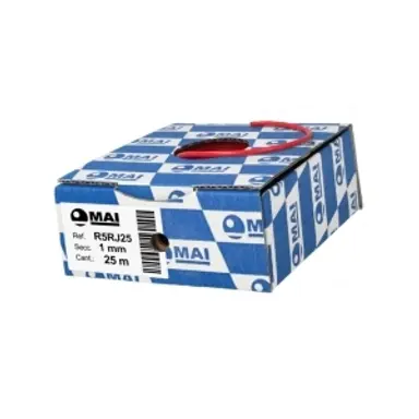 CABLE 105° FLRY-B 1 MM ROJO 25M