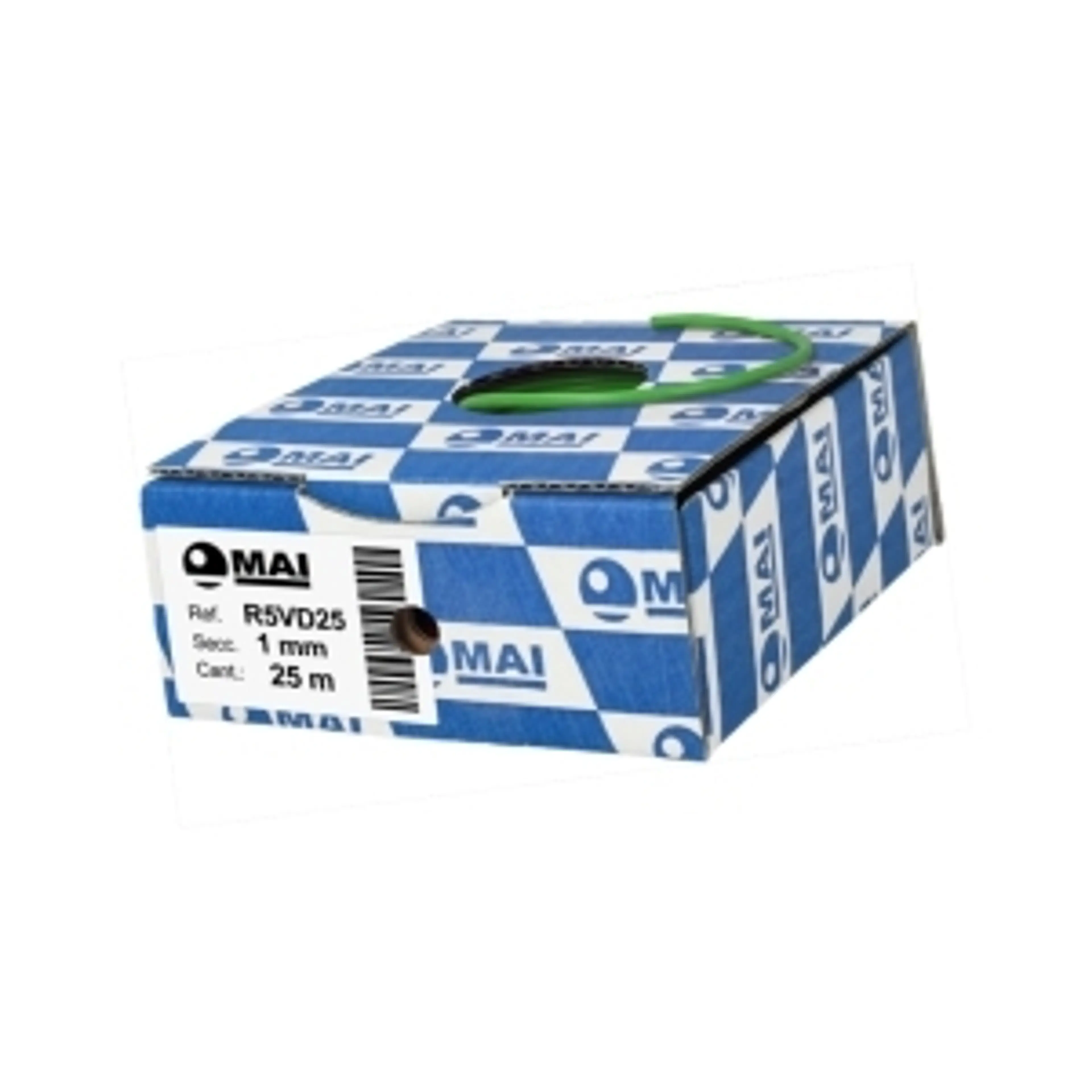 CABLE 105° FLRY-B 1 MM VERDE 25M