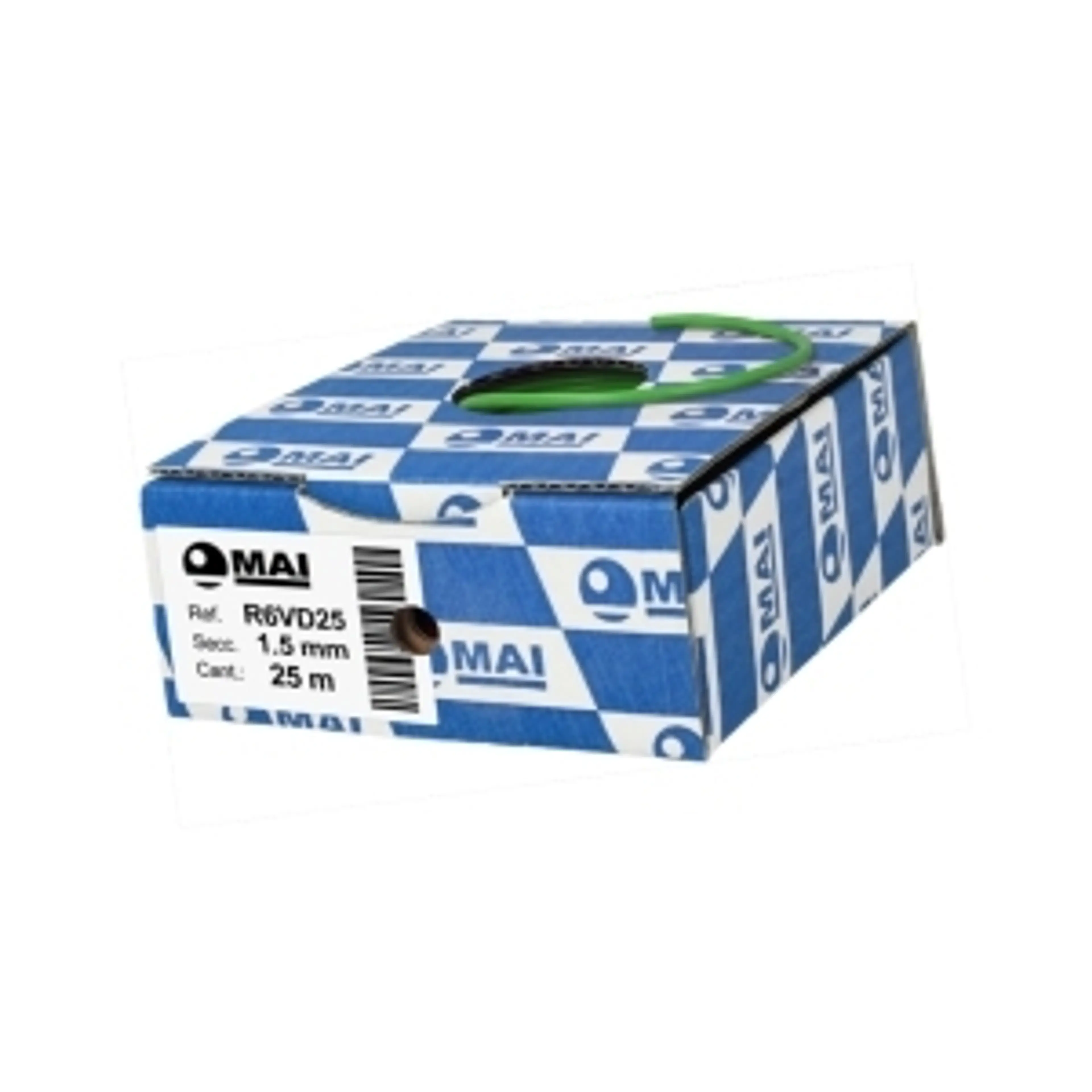 CABLE 105° FLRY-B 1,5 MM VERDE 25M