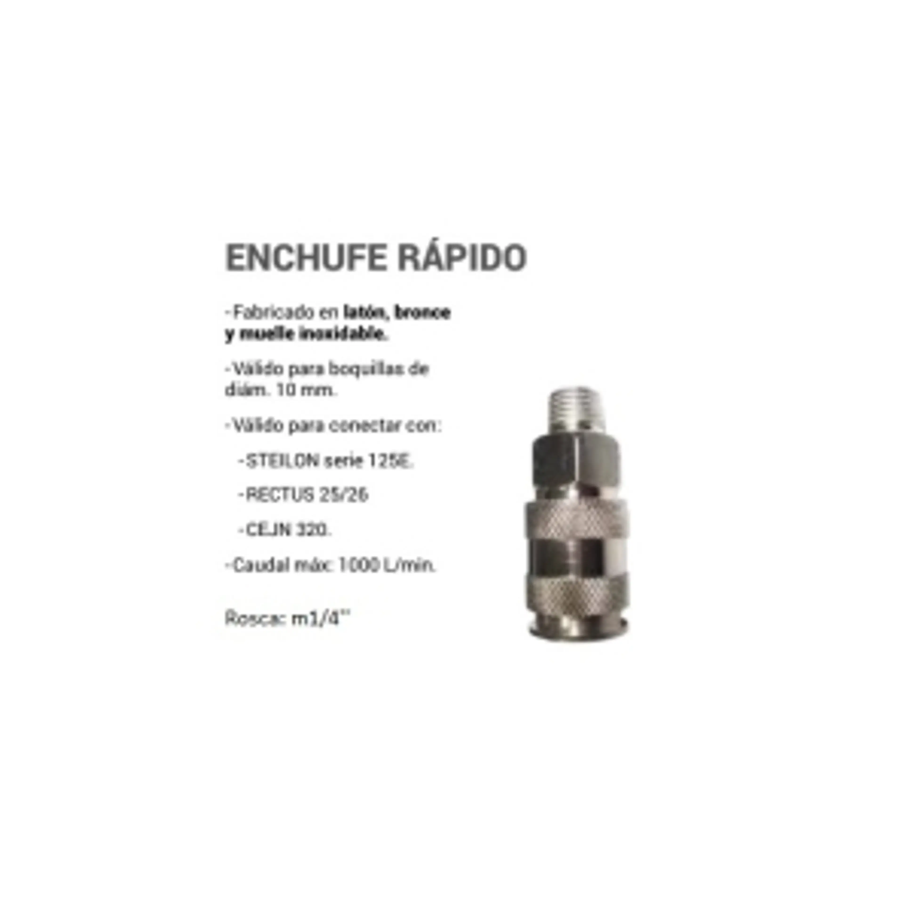 ENCHUFE RAPIDO AIRE ROSCA M 1/4"