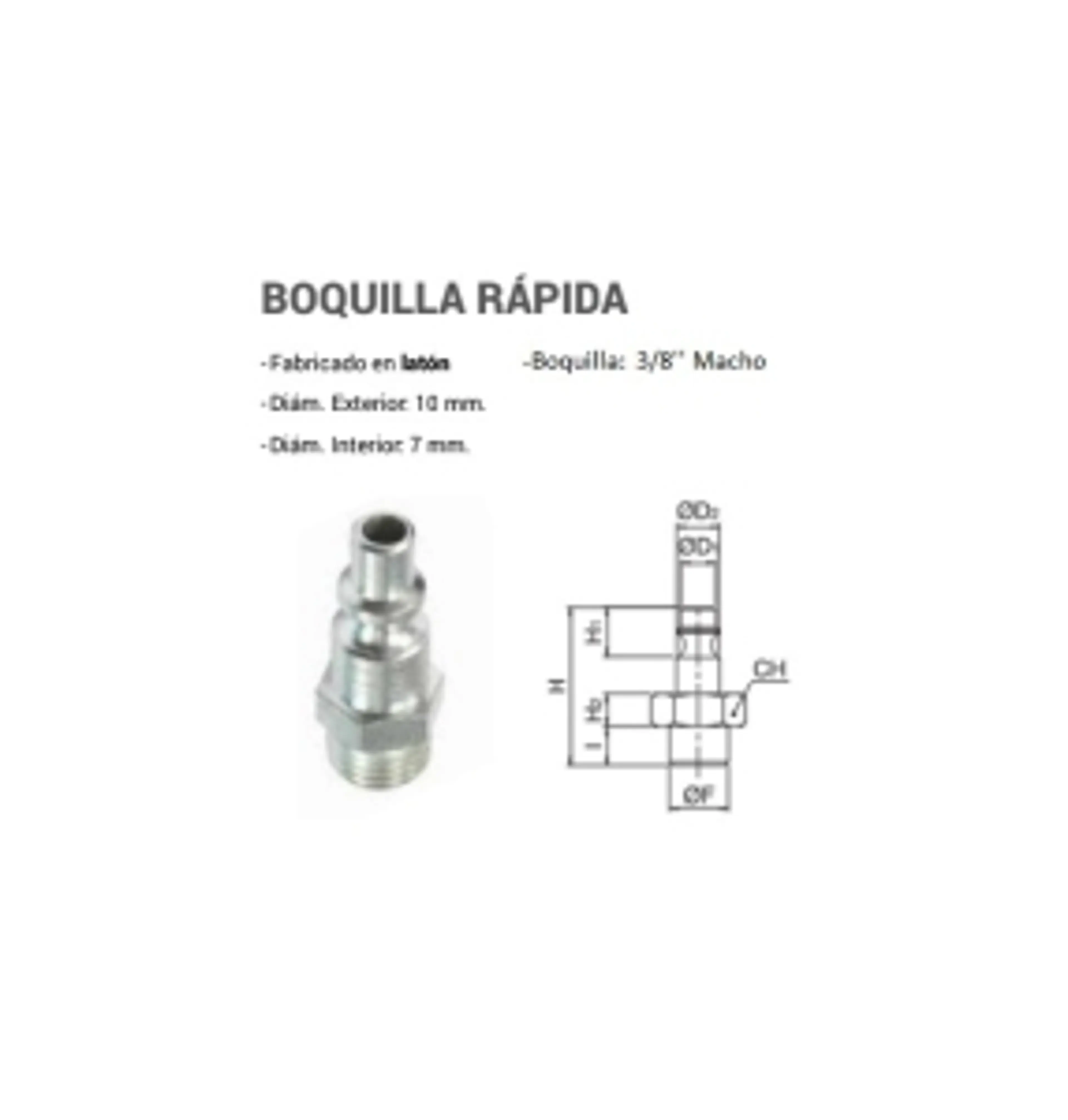 BOQUILLA RAPIDA 3/8" MACHO