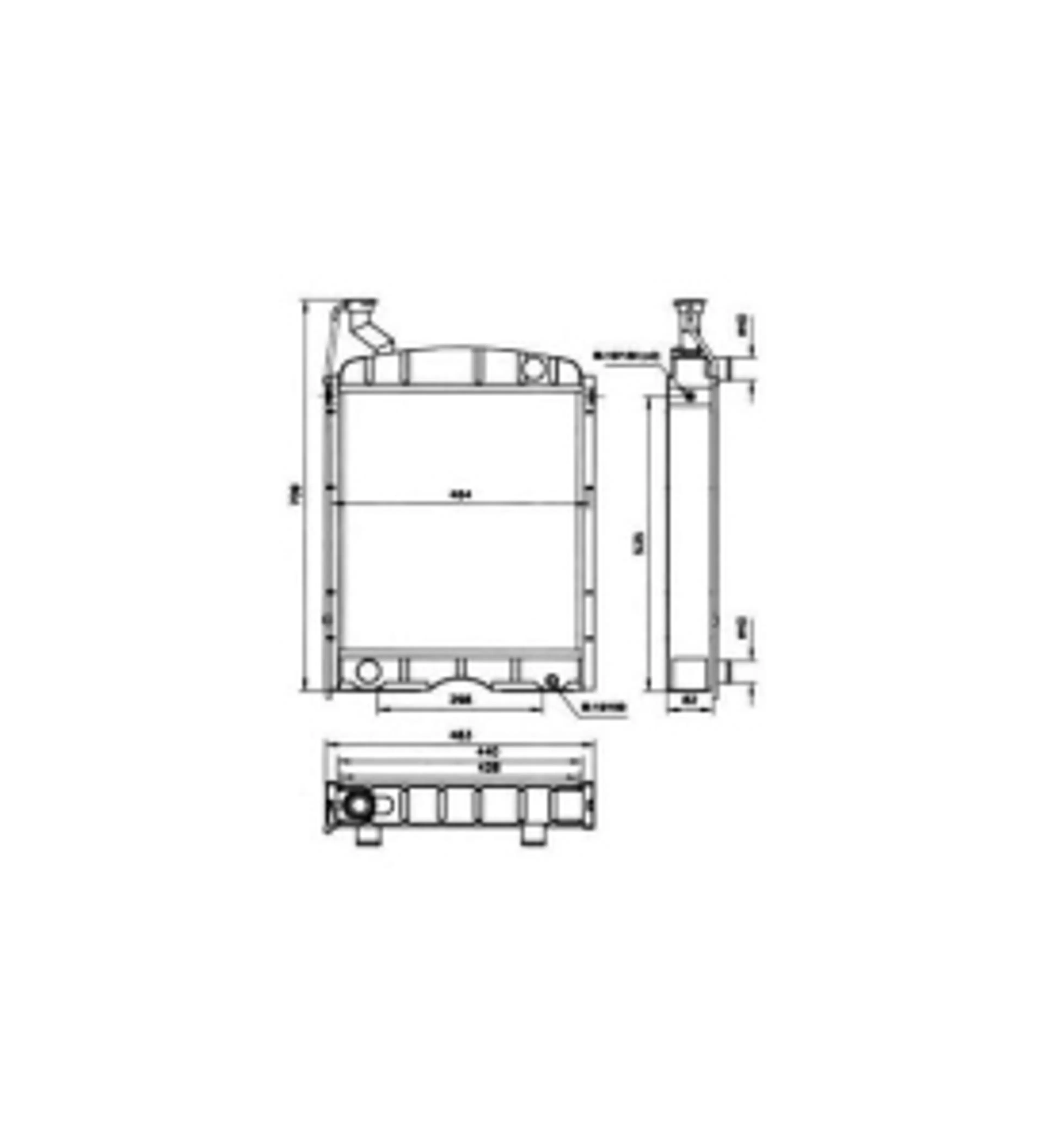 RADIADOR EBRO 6070, 6079 (4 ROW)