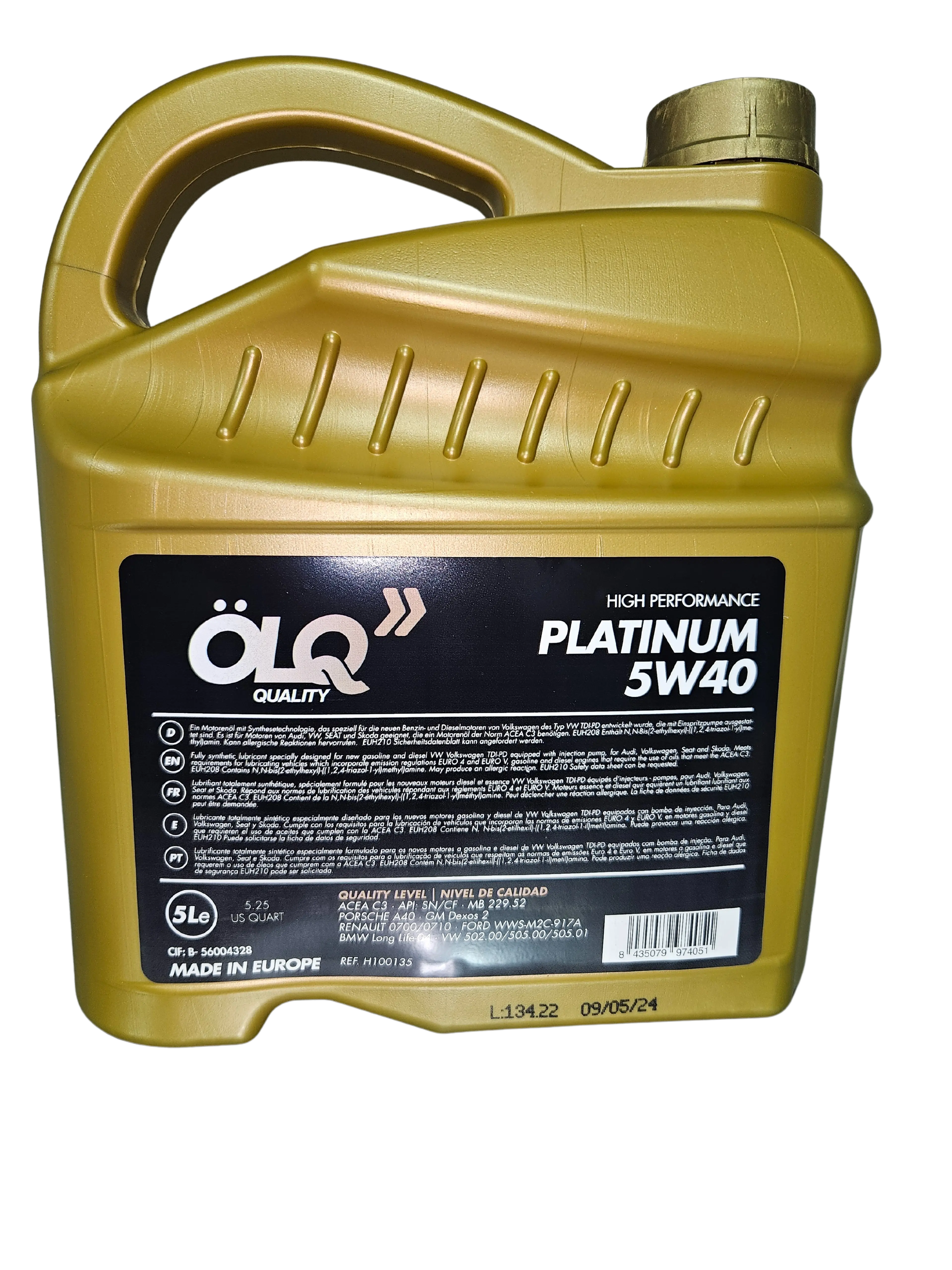 PLATINUM 5W-40 L-5