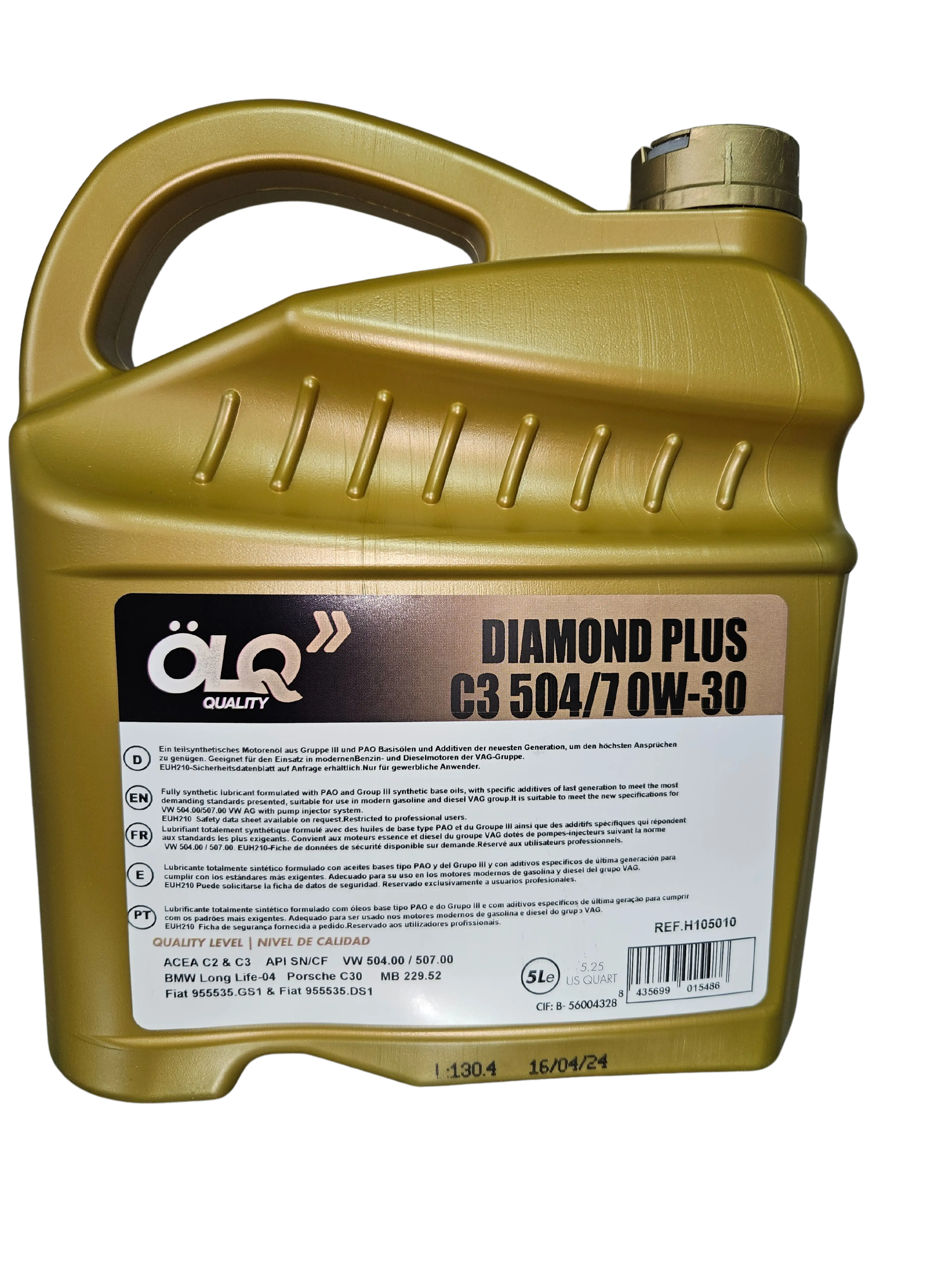 DIAMOND PLUS C3 504/507 0W-30 L-5