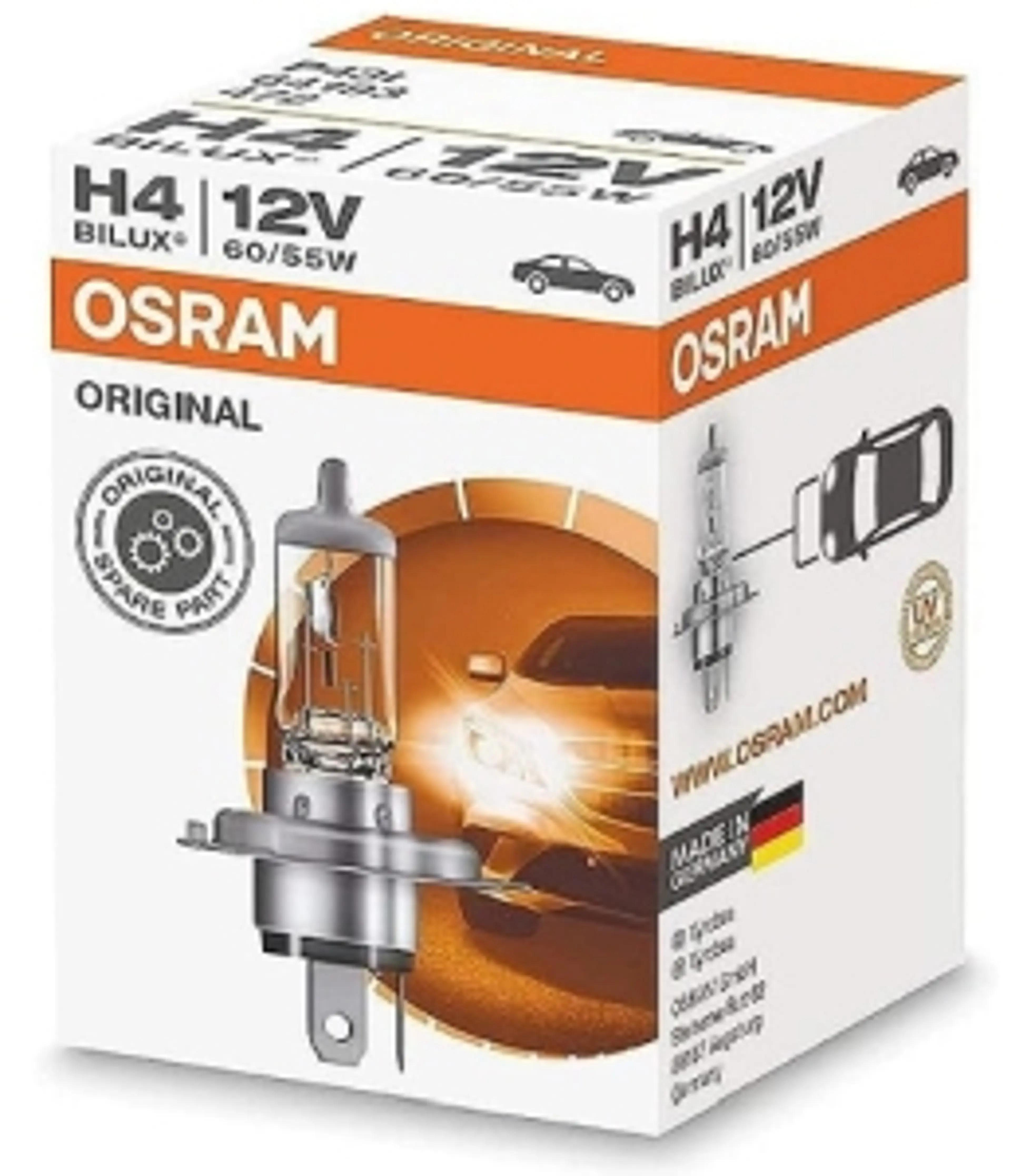 LAMPARA OSRAM H4 12V 60/55W P43T