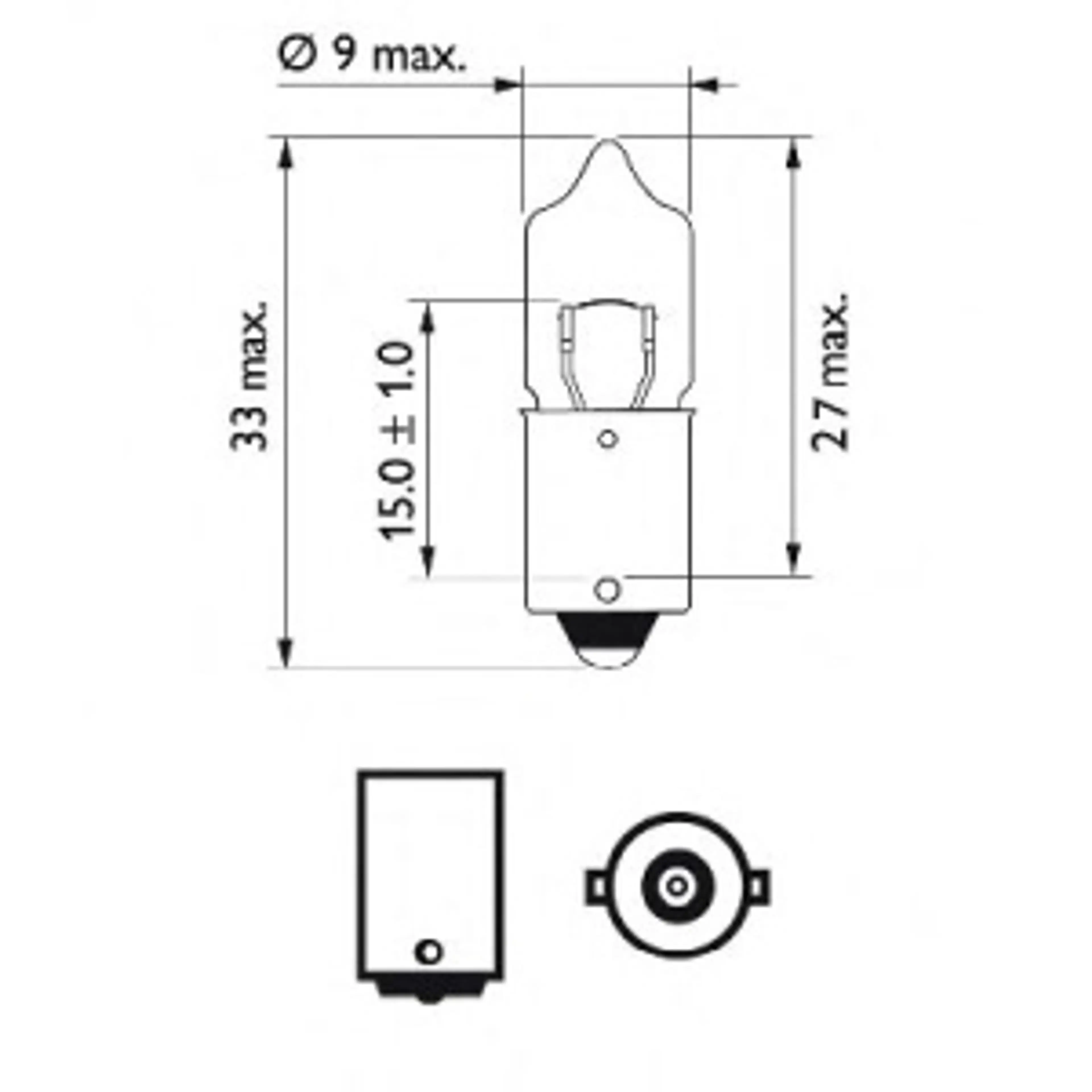 LAMPARA H5W STANDARD 12V5W BA9S