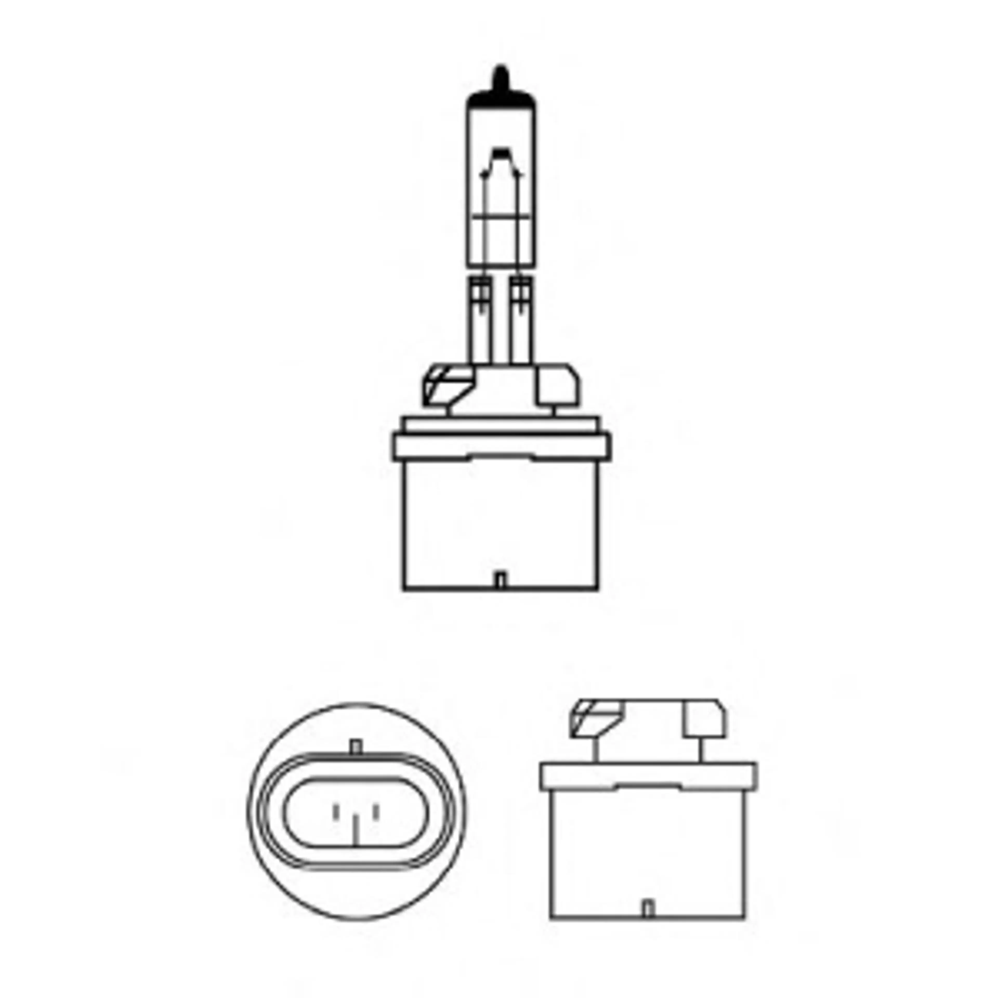 LAMPARA H27W/1 STANDARD 12V27W PG13