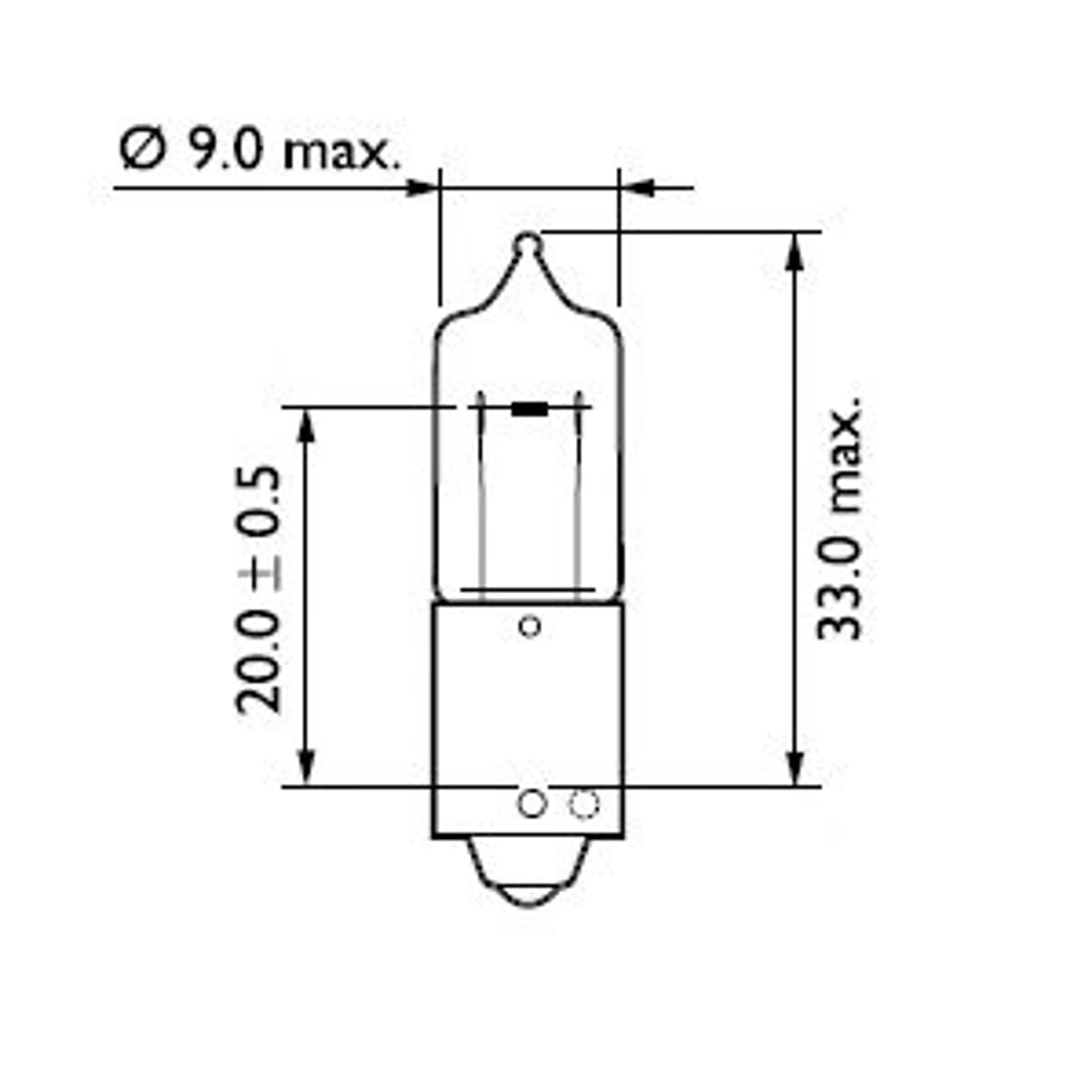 LAMPARA HY21W STANDARD 12V21W BAW9S