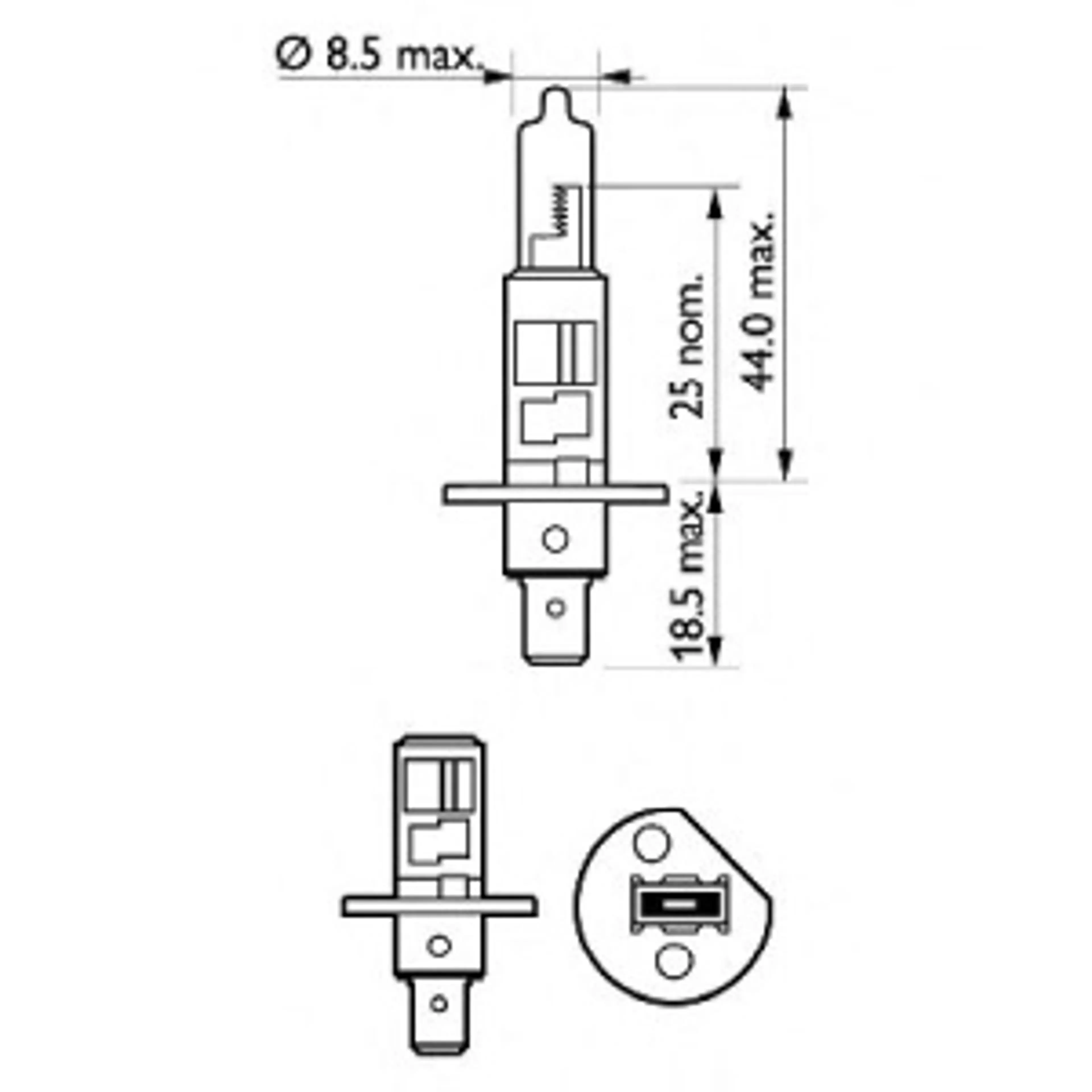 LAMP. H1  ECOVISION 12V55W P14,5S