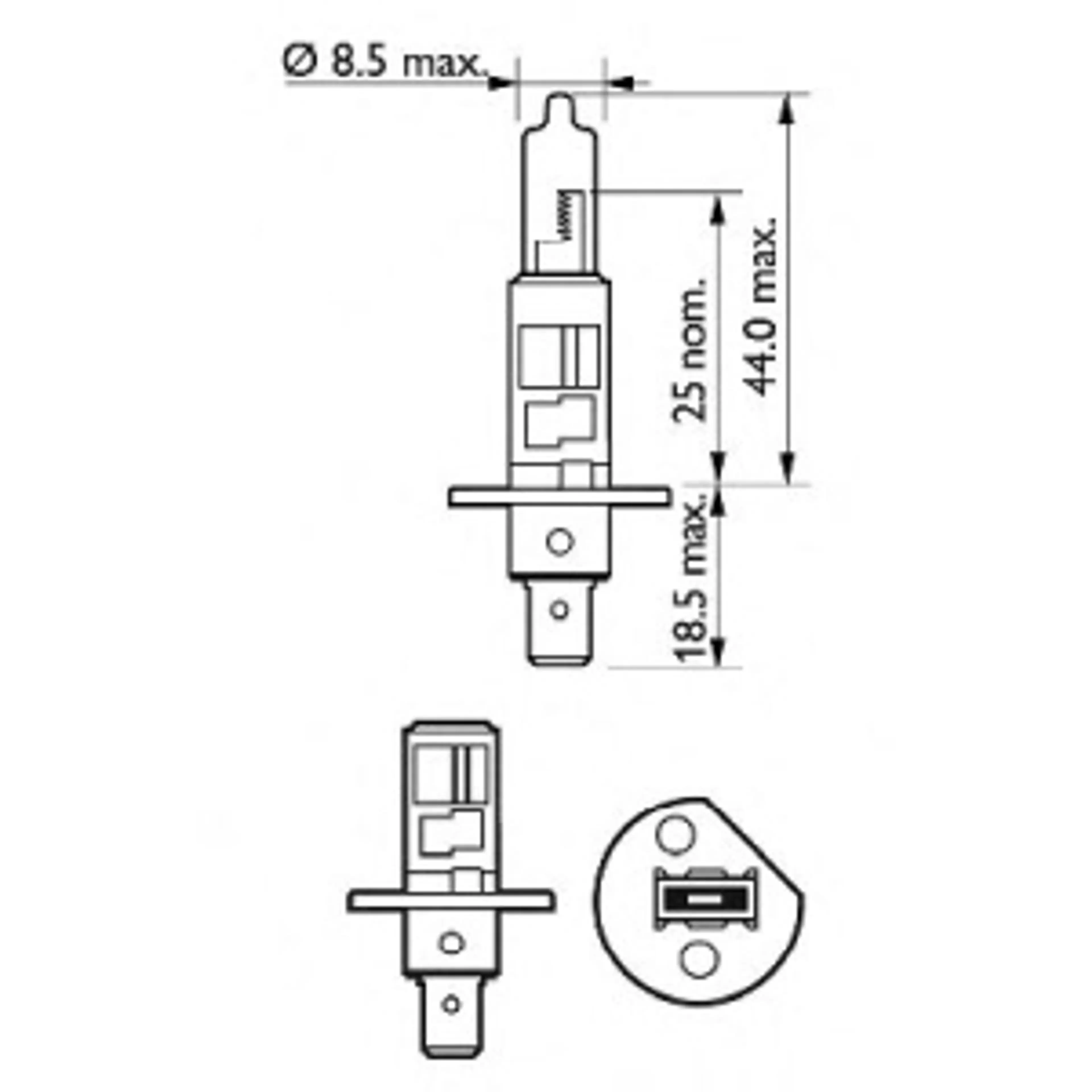 LAMPARA H1 VISIONPLUS 12V55W P14,5S