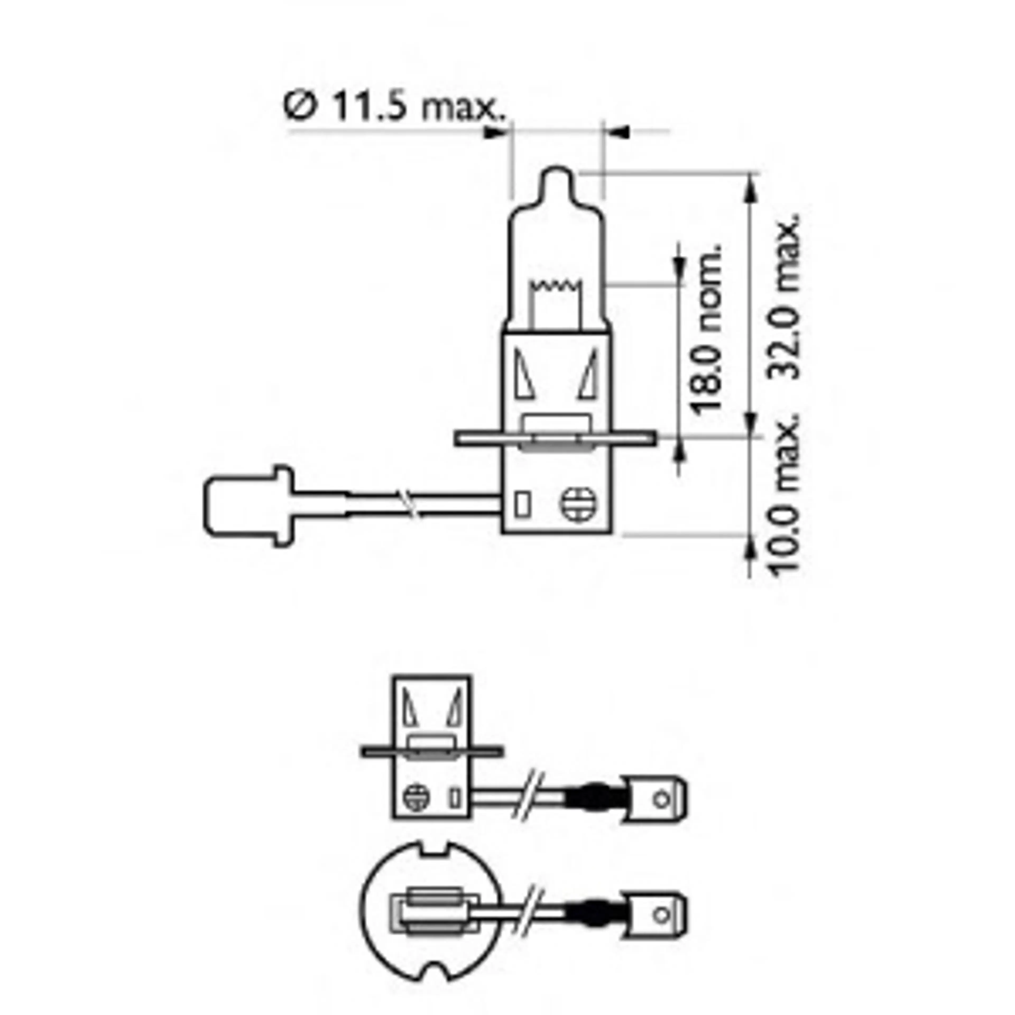 LAMPARA H3 VISION 12V55W PK22S