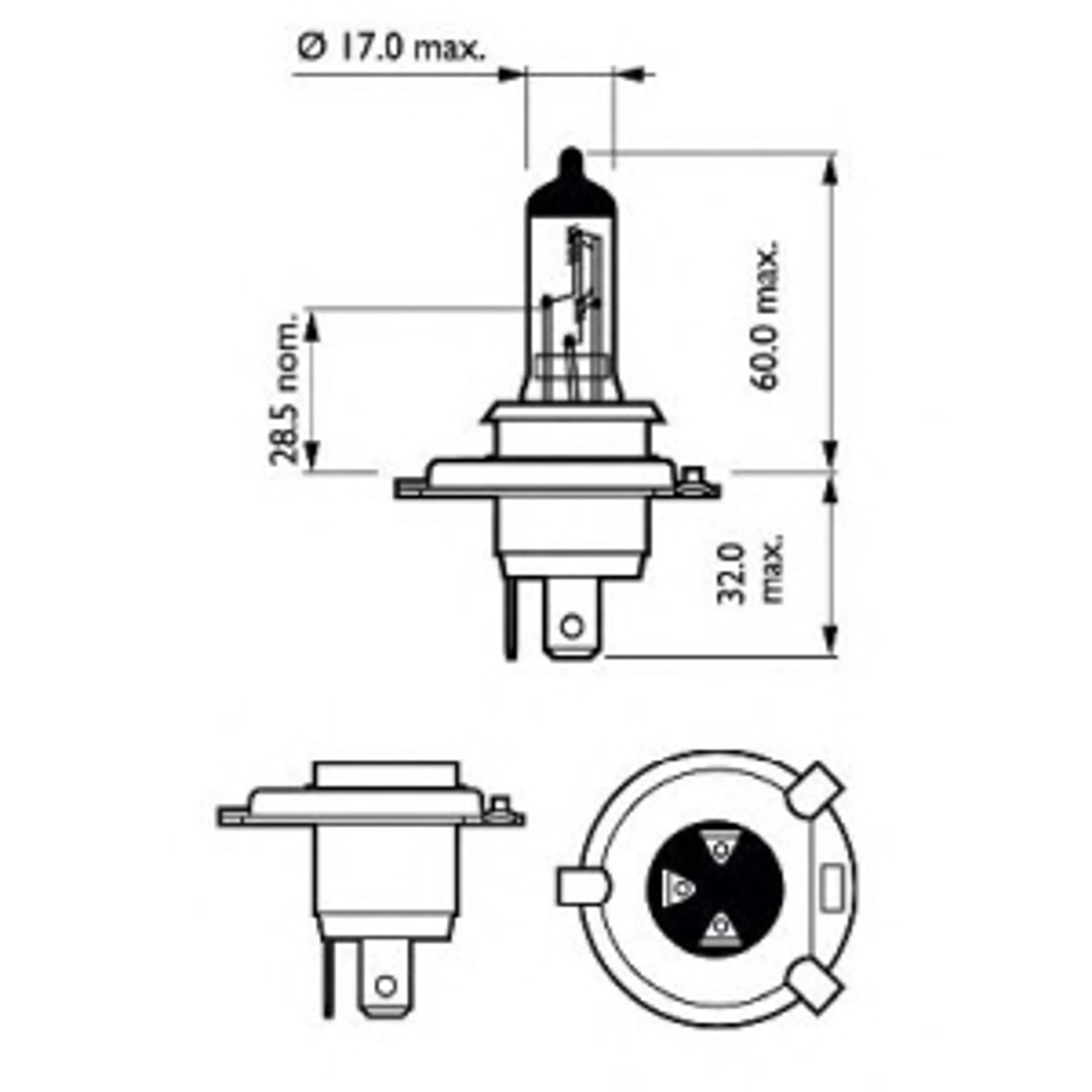 MOTO H4 CITY MOTO 12V60/55W P43T-38