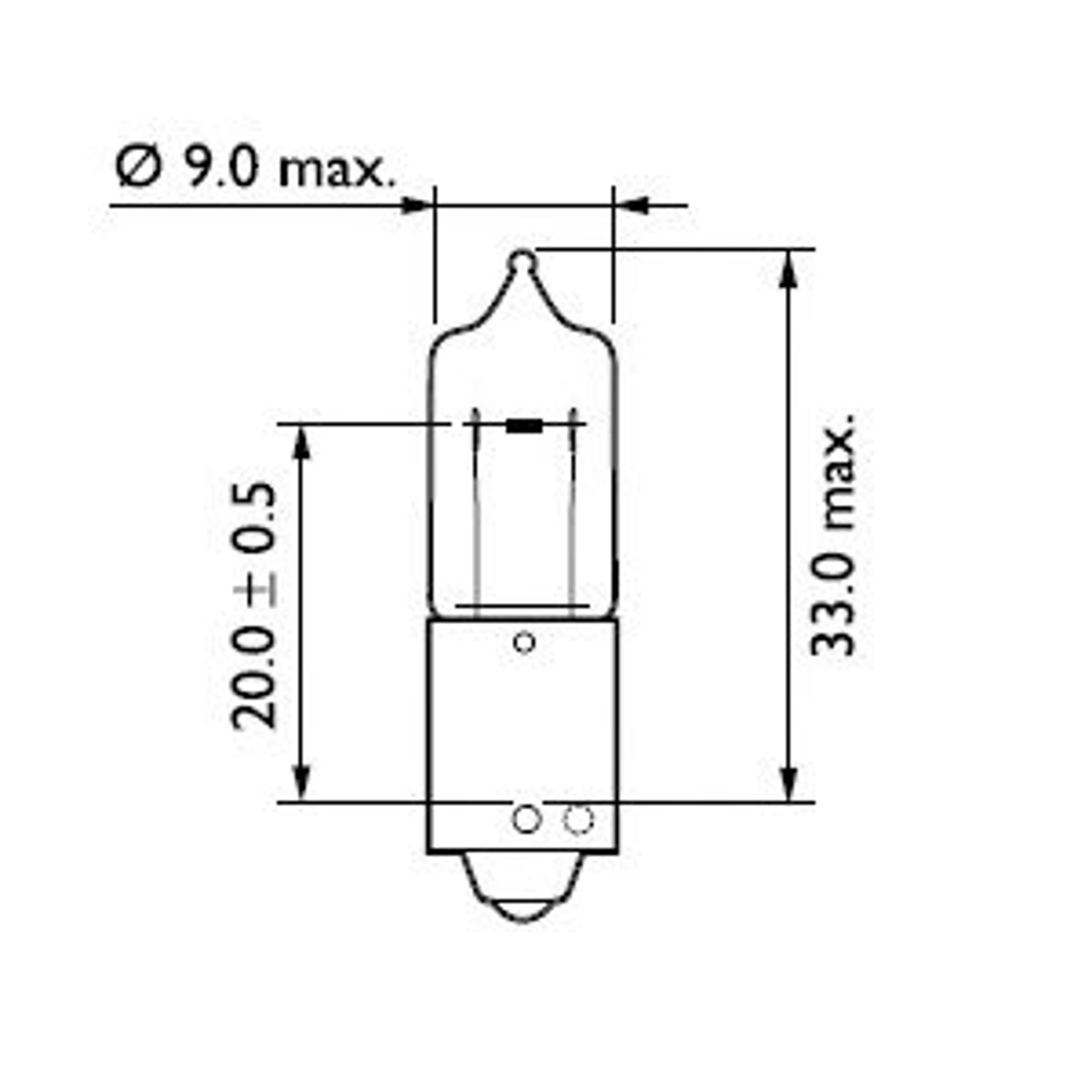 LAMPARA H21W STANDARD 12V21W BAY9S