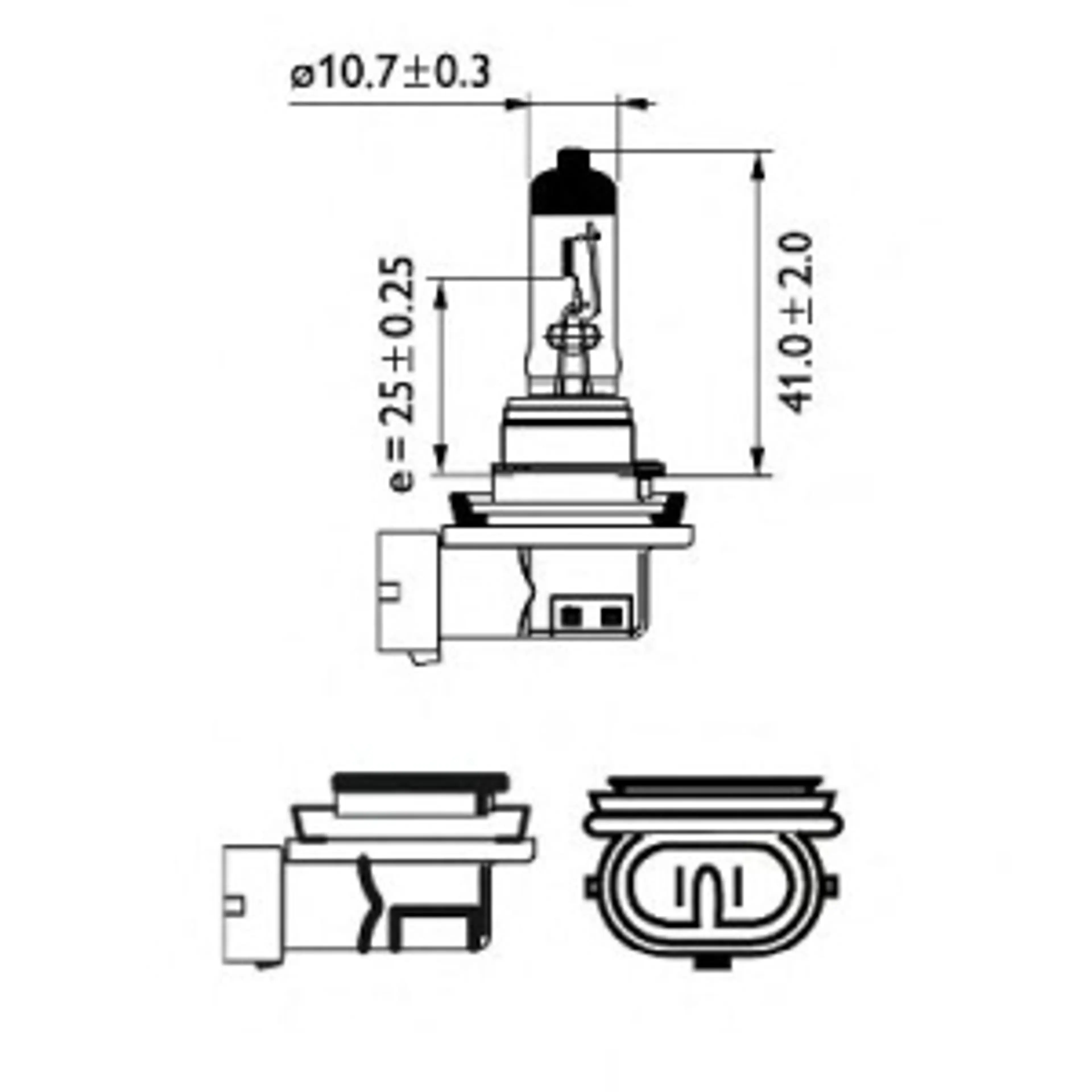 LAMPARA H8 STANDARD 12V35W PGJ19-1