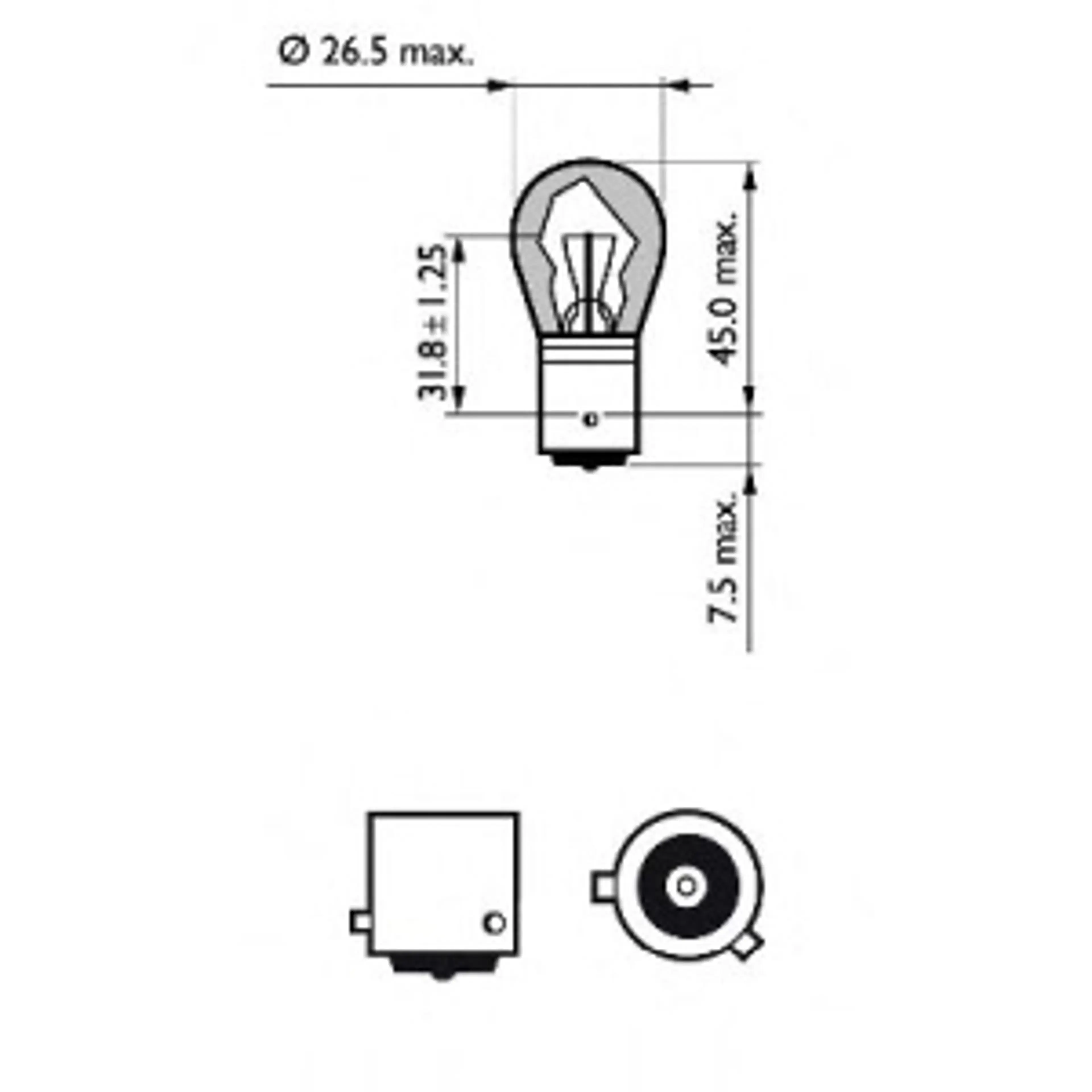 LAMP. PY21W  ECOVISION 12V21W BAU15