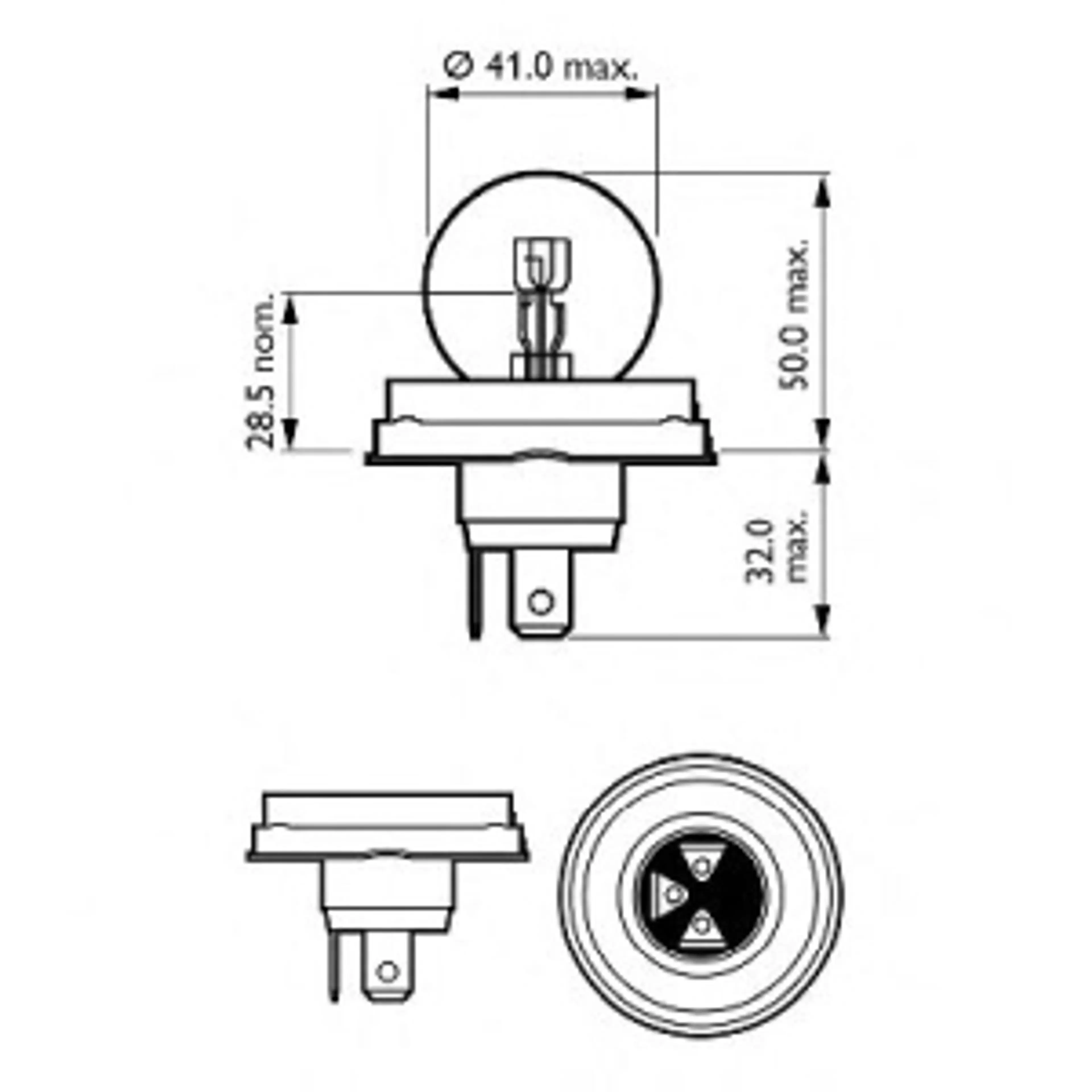 LAMP. R2 STANDARD 12V45/40W P45T-41