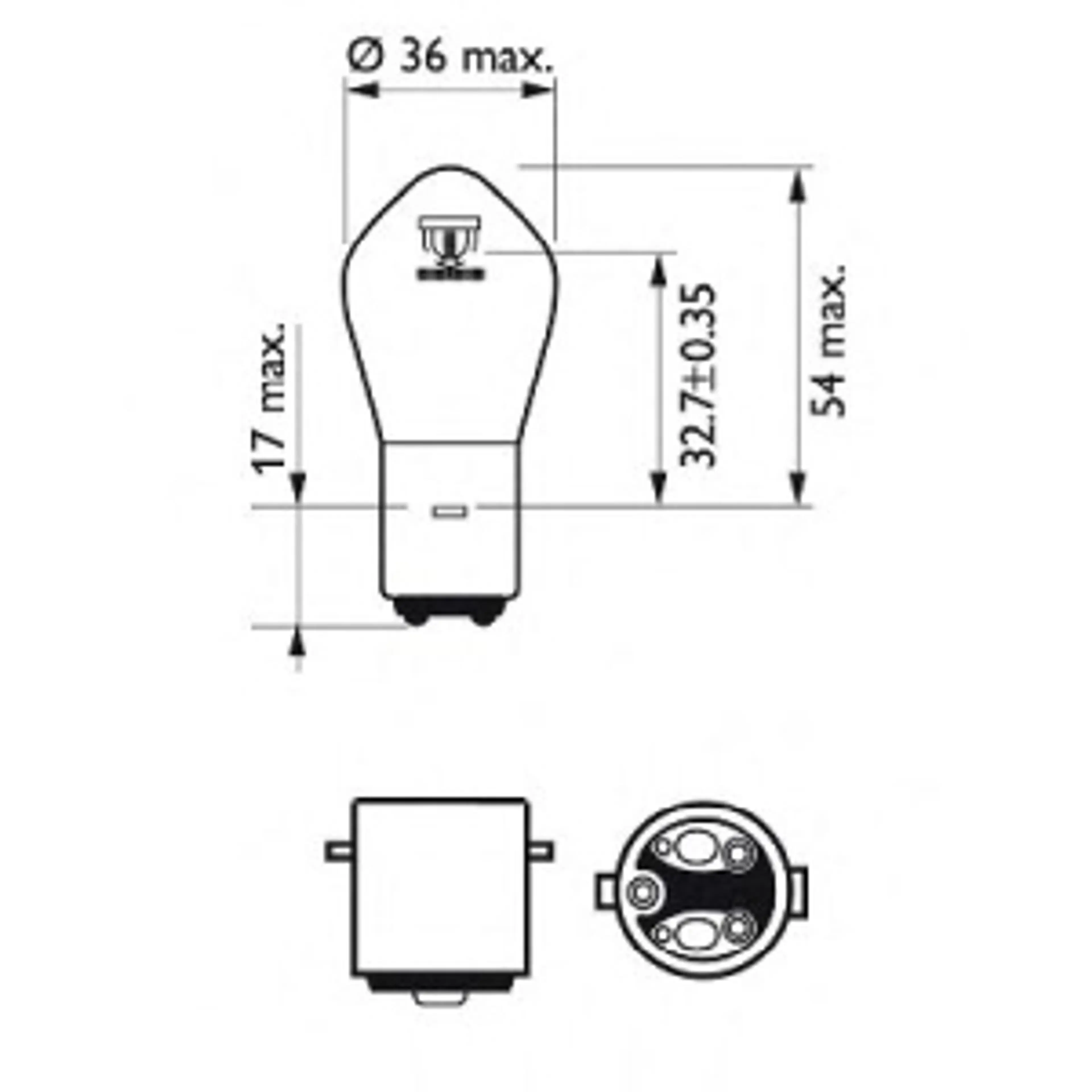 LAMPARA S2 STANDARD 12V35/35W BA20D