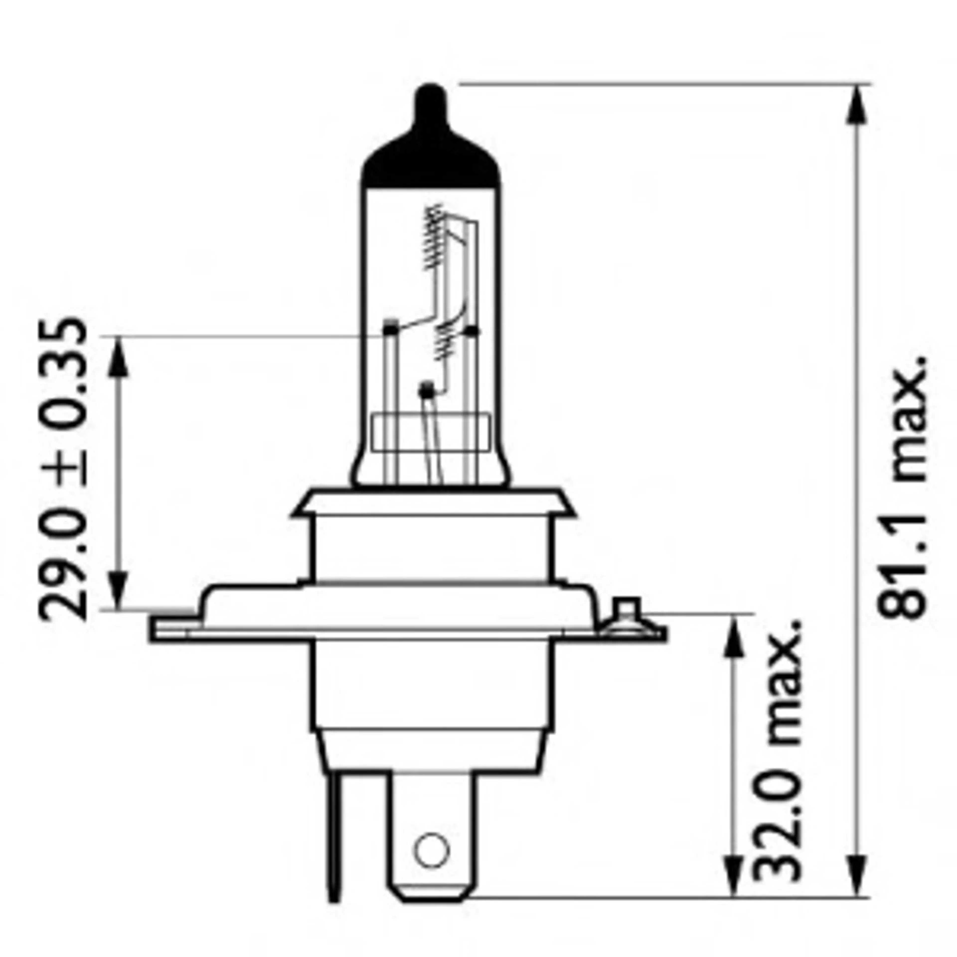 LAMP. H4  BLUE 24V75/70W P43T-38