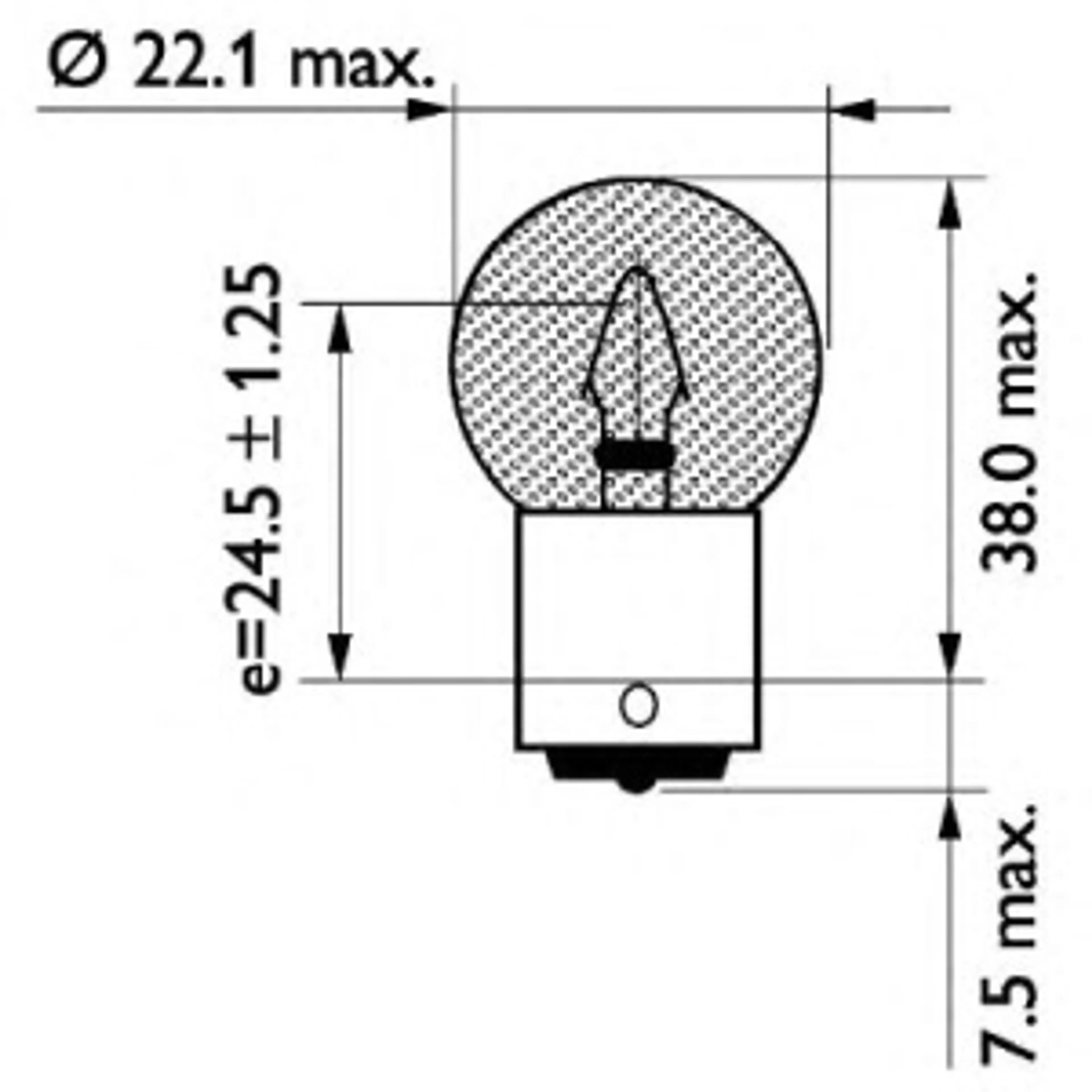 LAMP. STOP P22 STANDARD 24V15W BA15