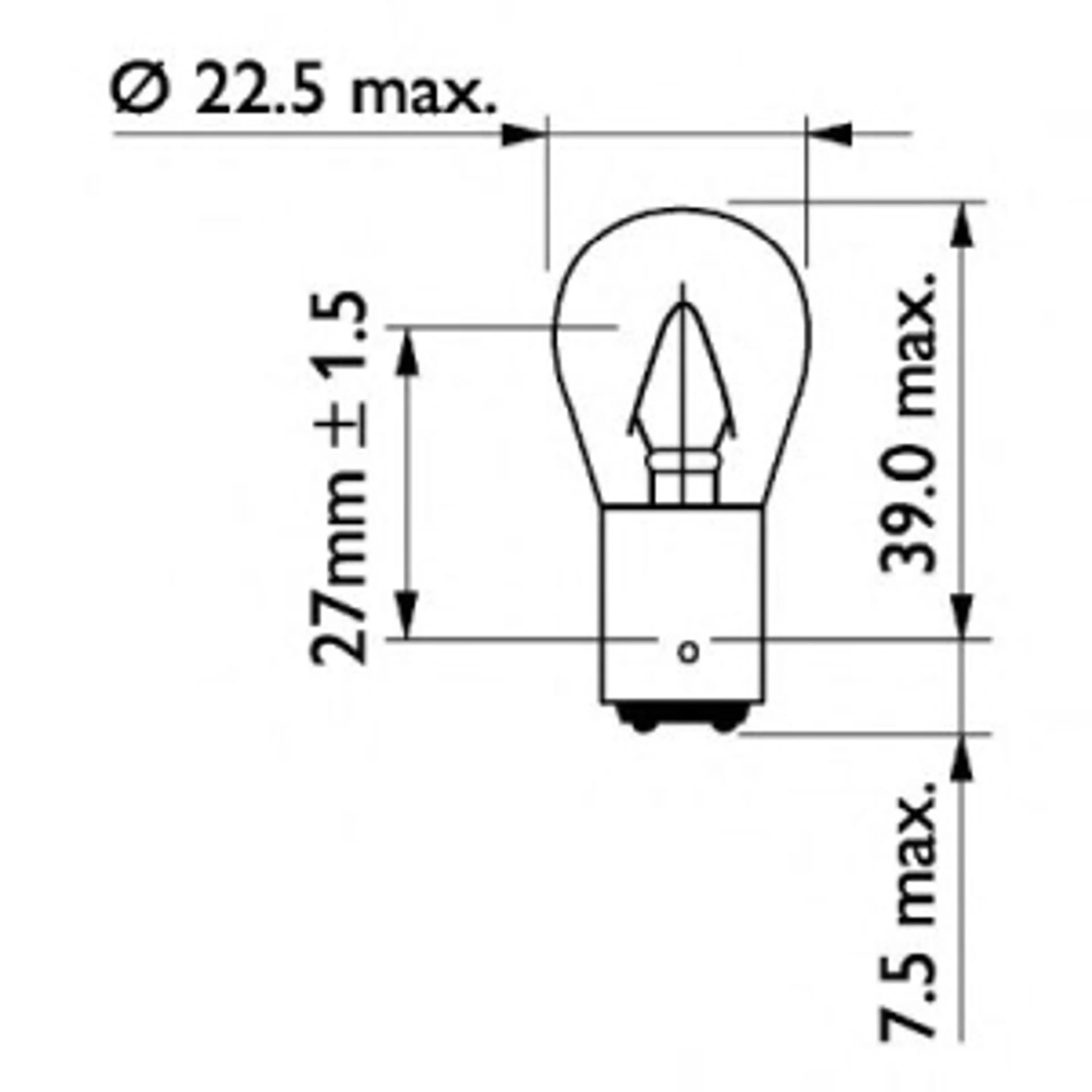 LAMP. STOP P22 STANDARD 24V15W BA15