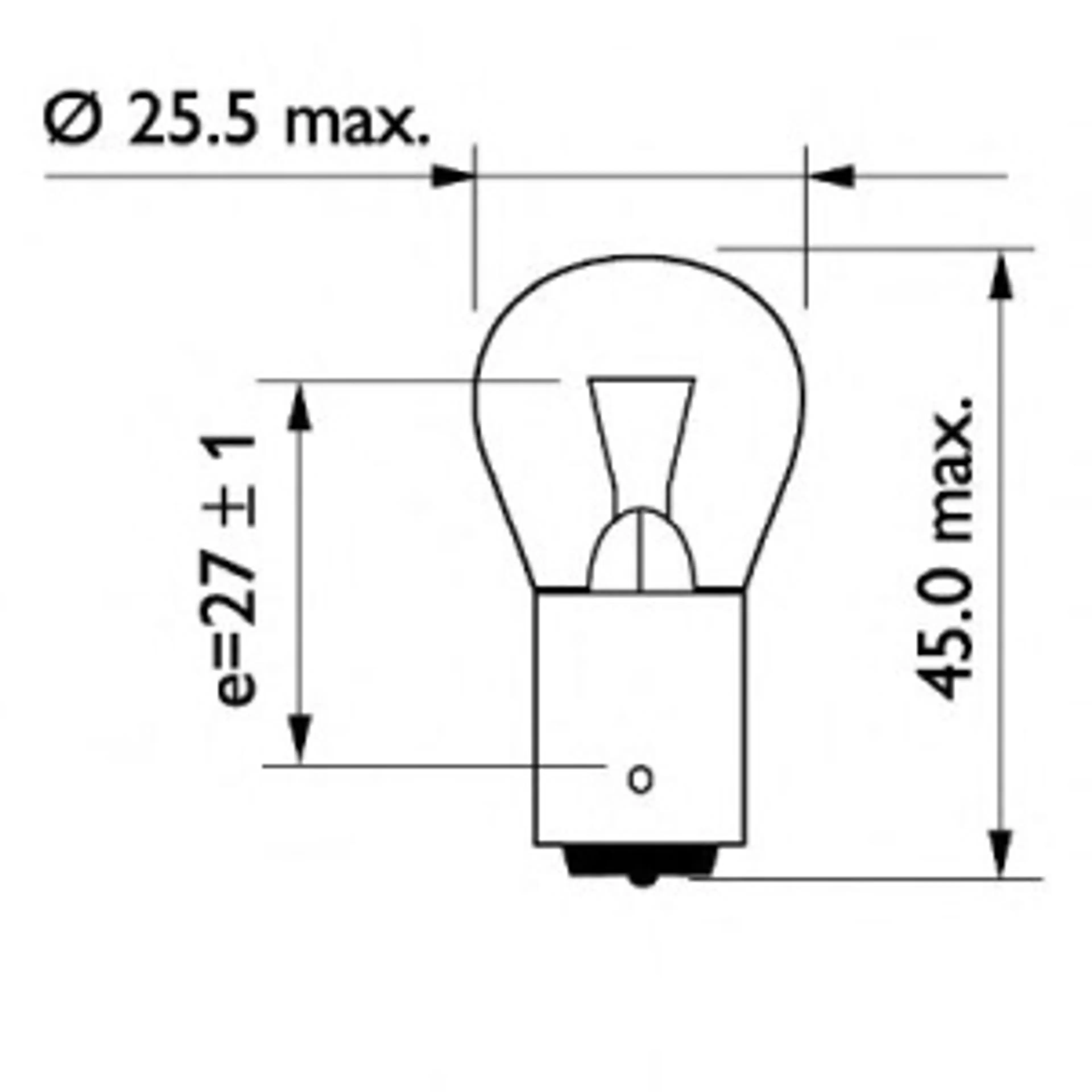 LAMP. STOP P25 STANDARD 24V18W BA15