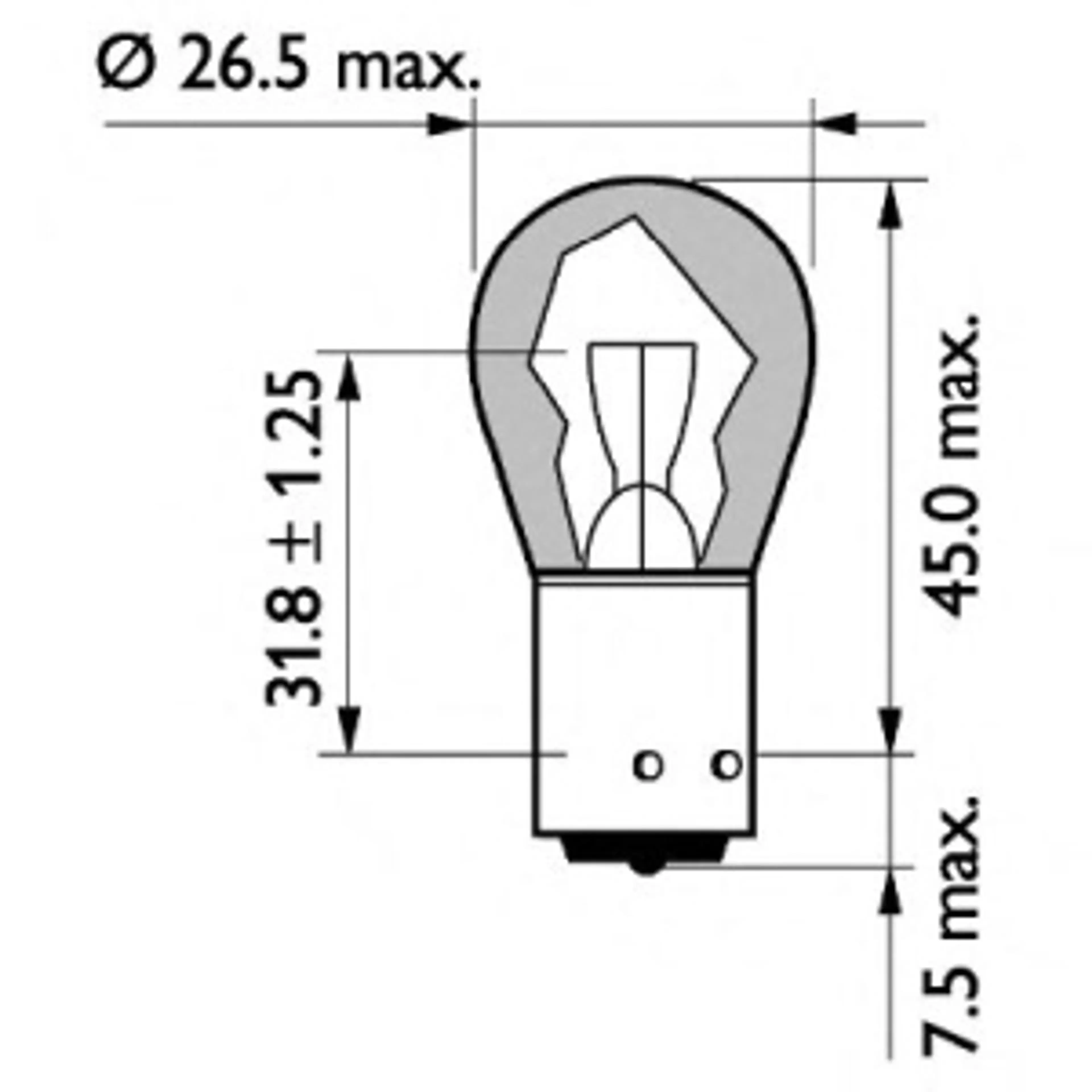 LAMP. PY21W MASTERLIFE 24V21W BAU15