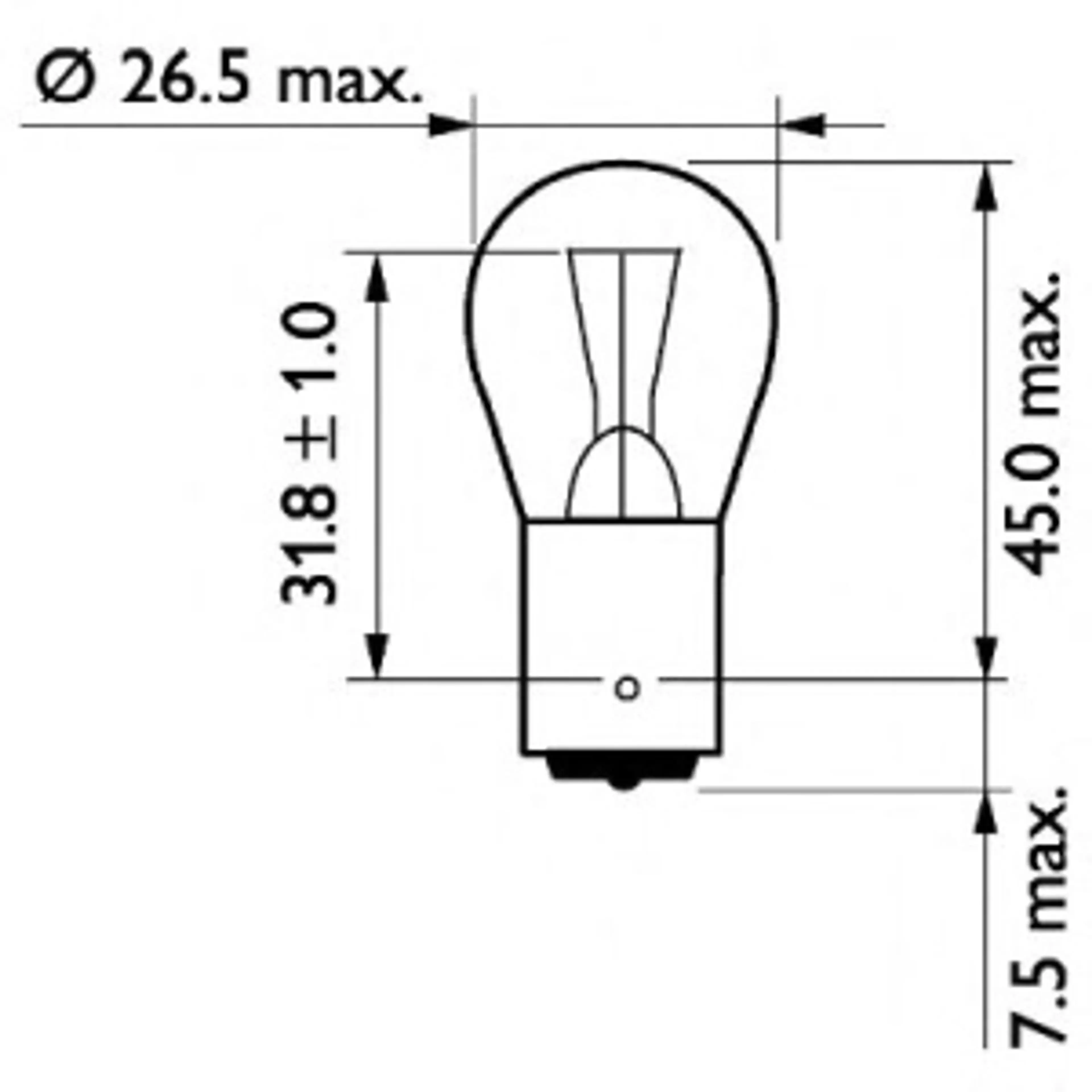 LAMPARA P21W STANDARD 24V21W BA15S