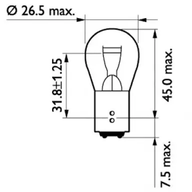 LAMPARA P21/5W STANDARD 24V5W BAY15