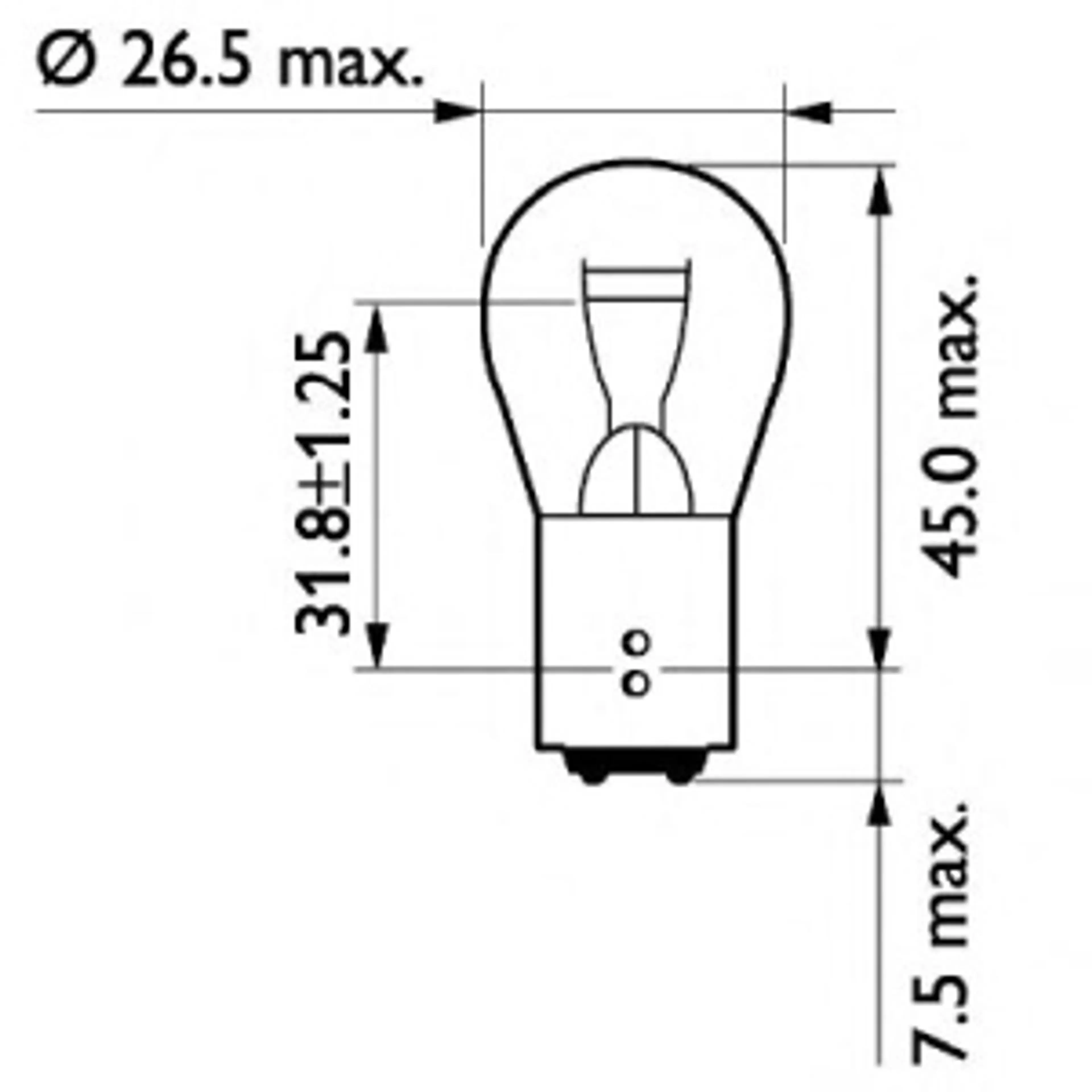 LAMPARA P21/5W STANDARD 24V5W BAY15