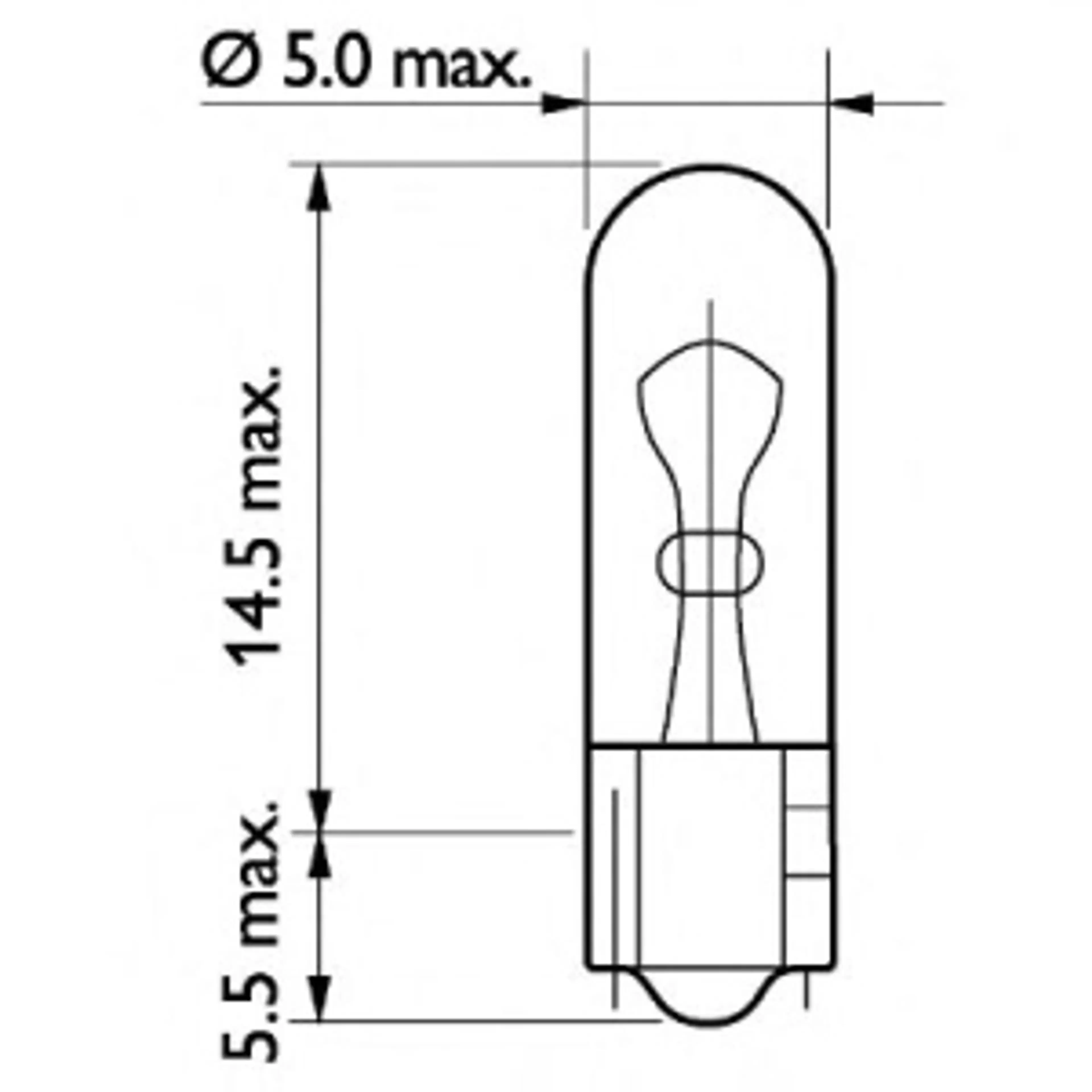 LAMP. WBT5 STANDARD 24V1.2W W2X4,6D