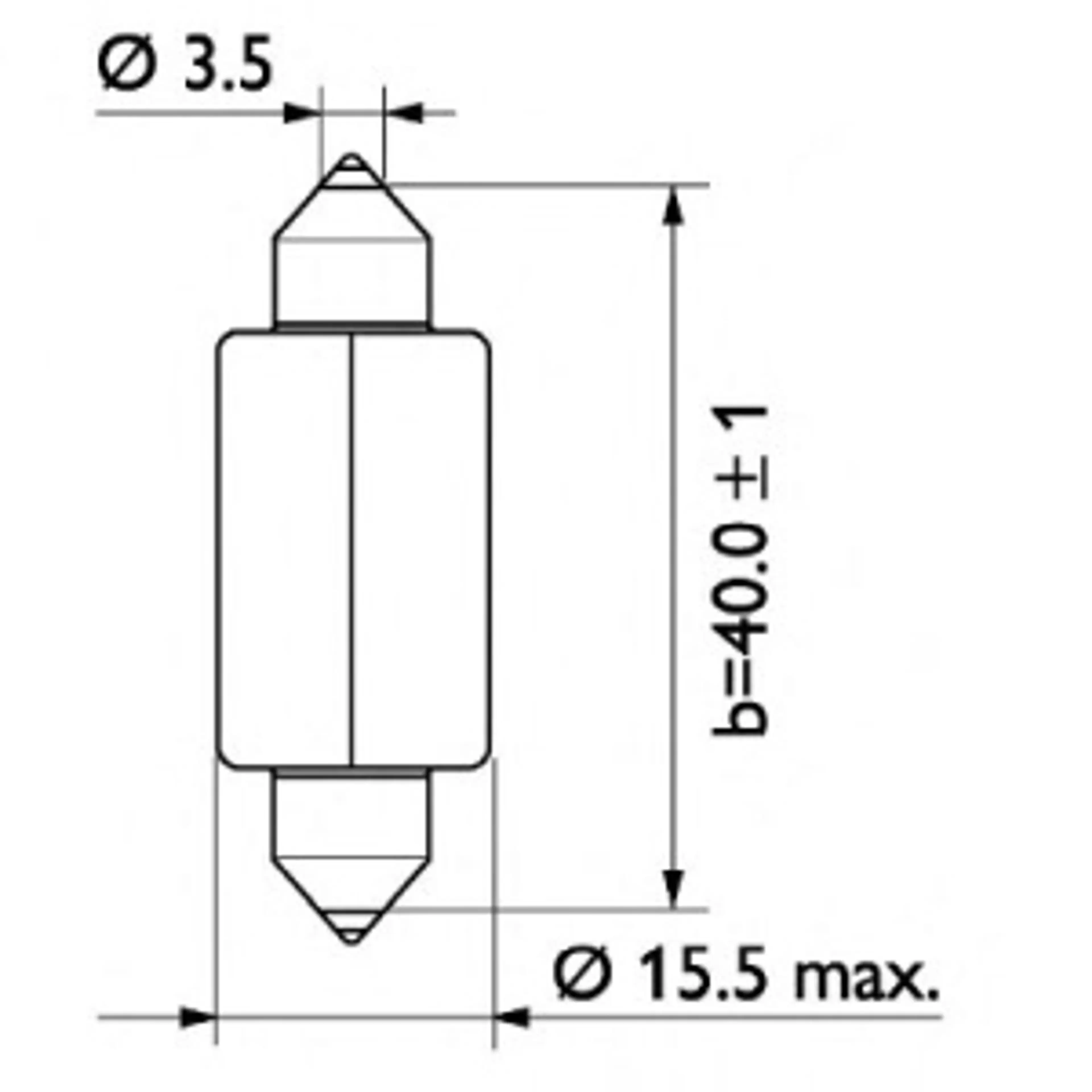 LAMP. FESTOON T15X43  24V18W SV8,5