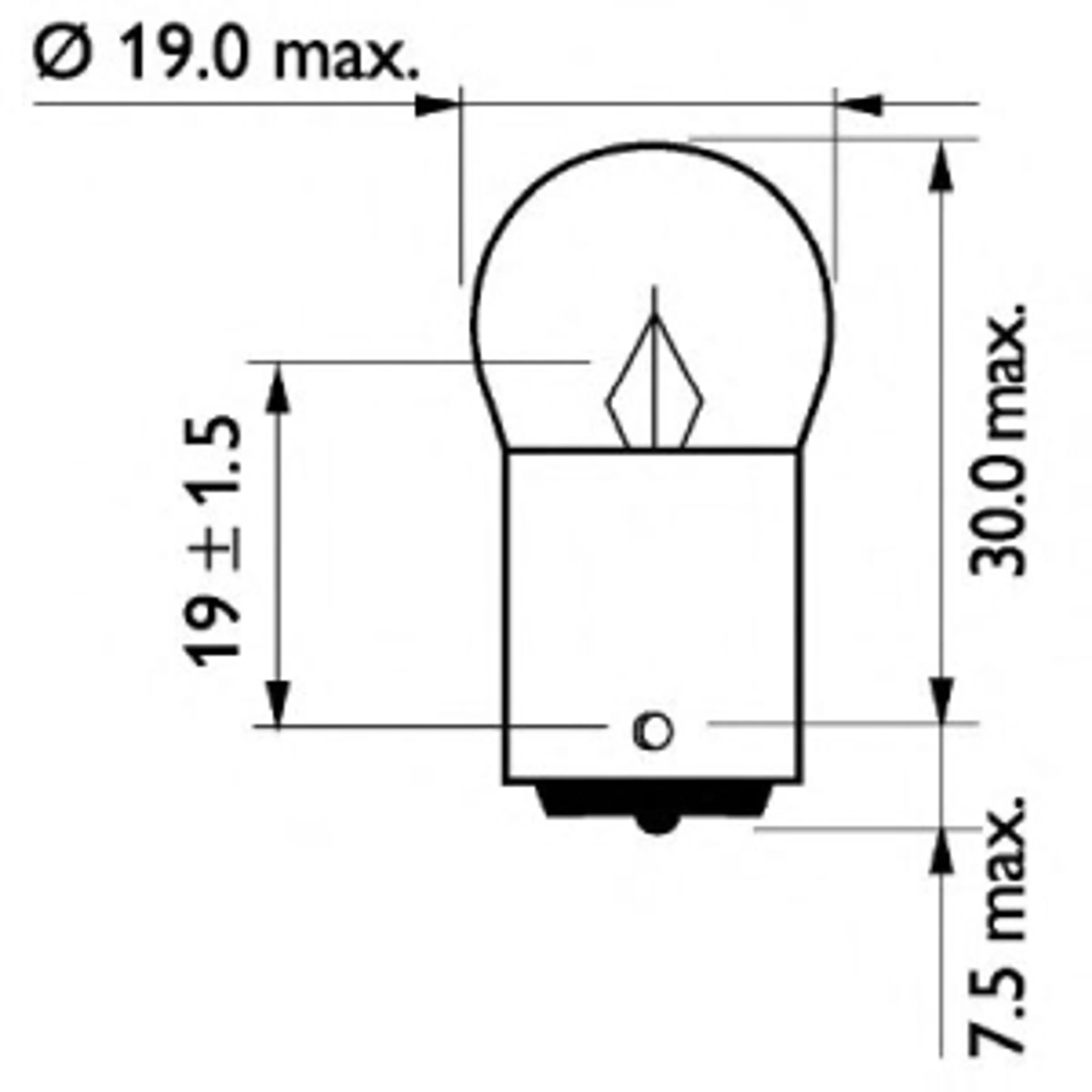 LAMPARA R10W STANDARD 24V10W BA15S