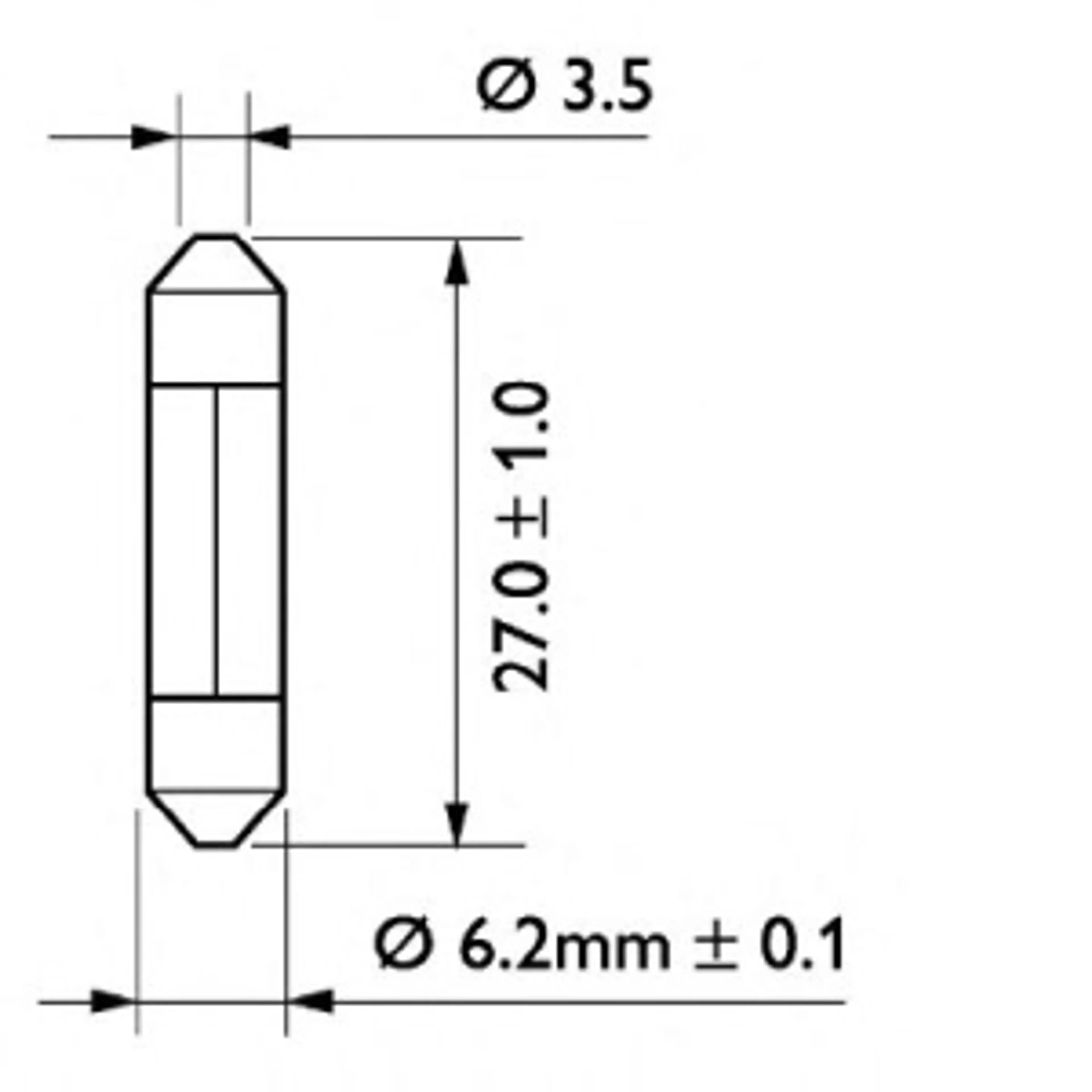 LAMP. FESTOON T6,2X27  24V3W SV6