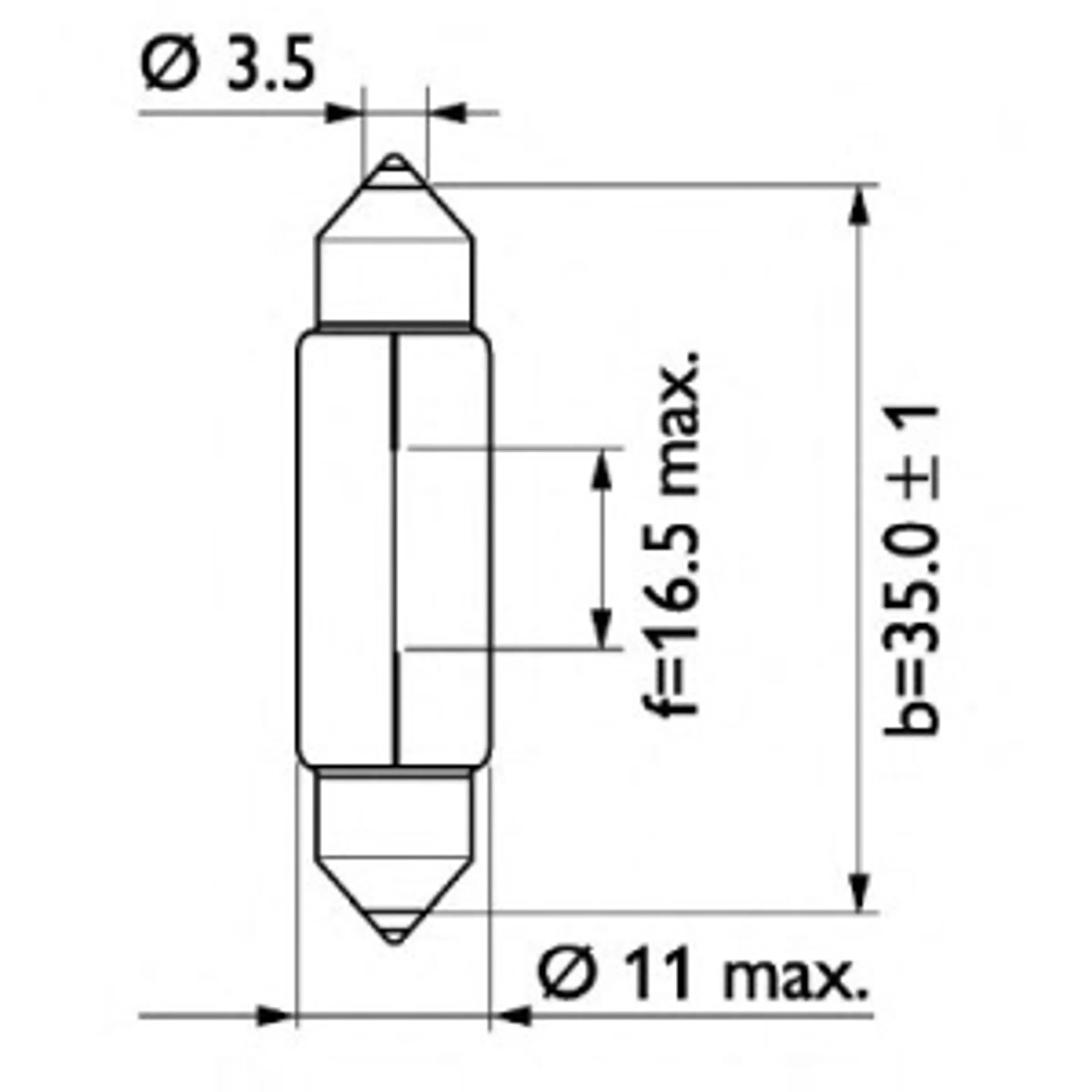 LAMPARA C5W STANDARD 24V5W SV8,5