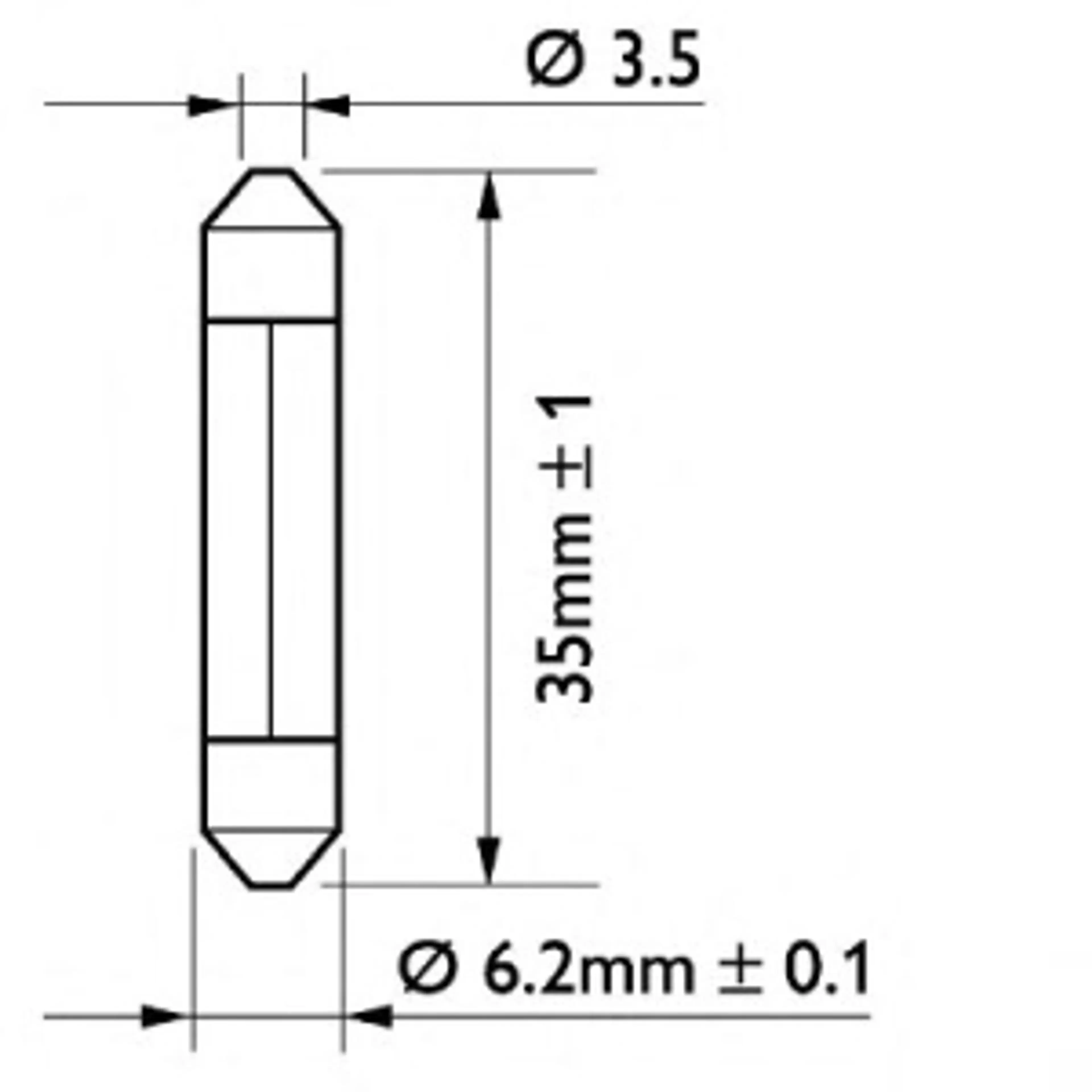 LAMP. FESTOON T6,2X35  24V3W SV6