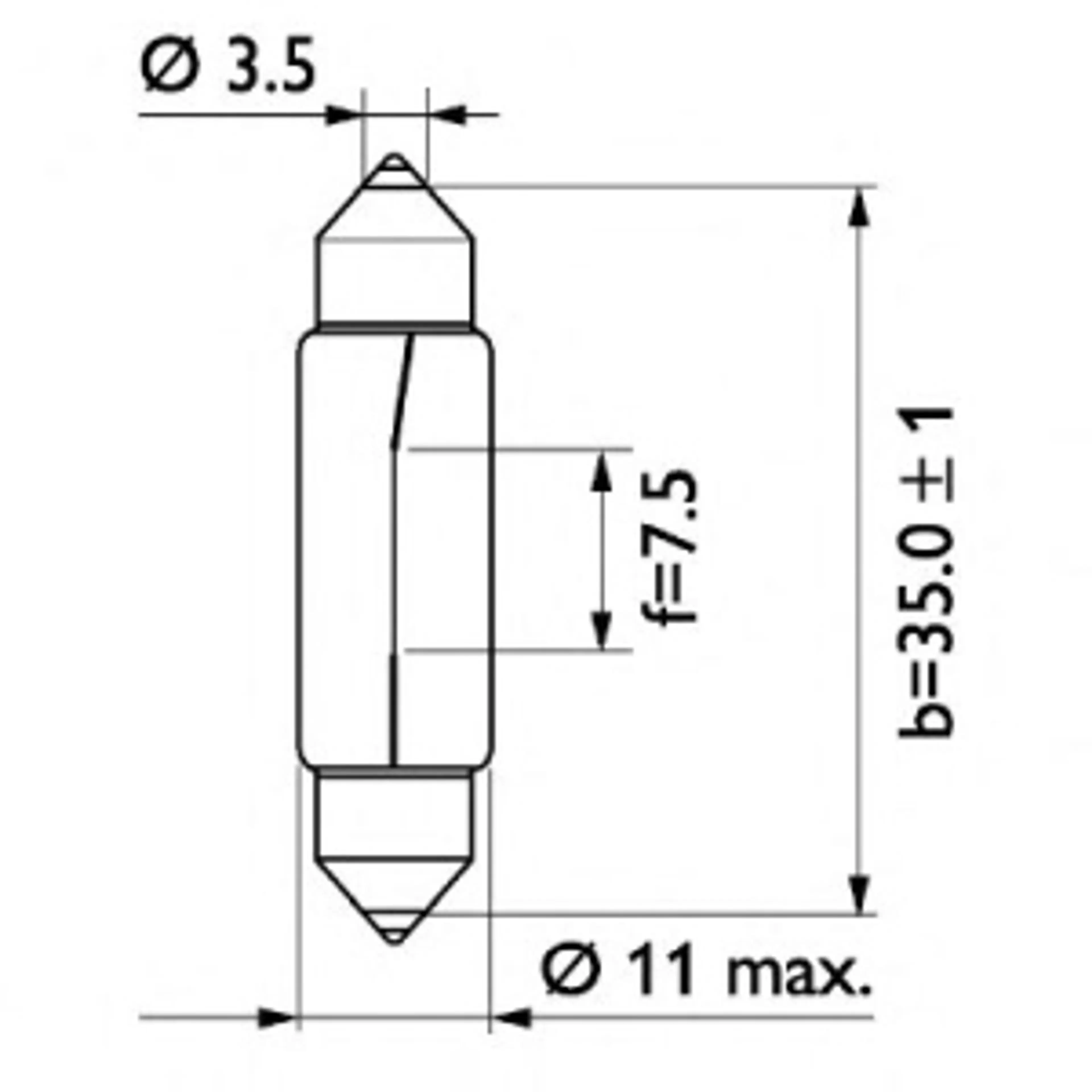 FESTOON T10,5X38 10W 24V10W SV8,5