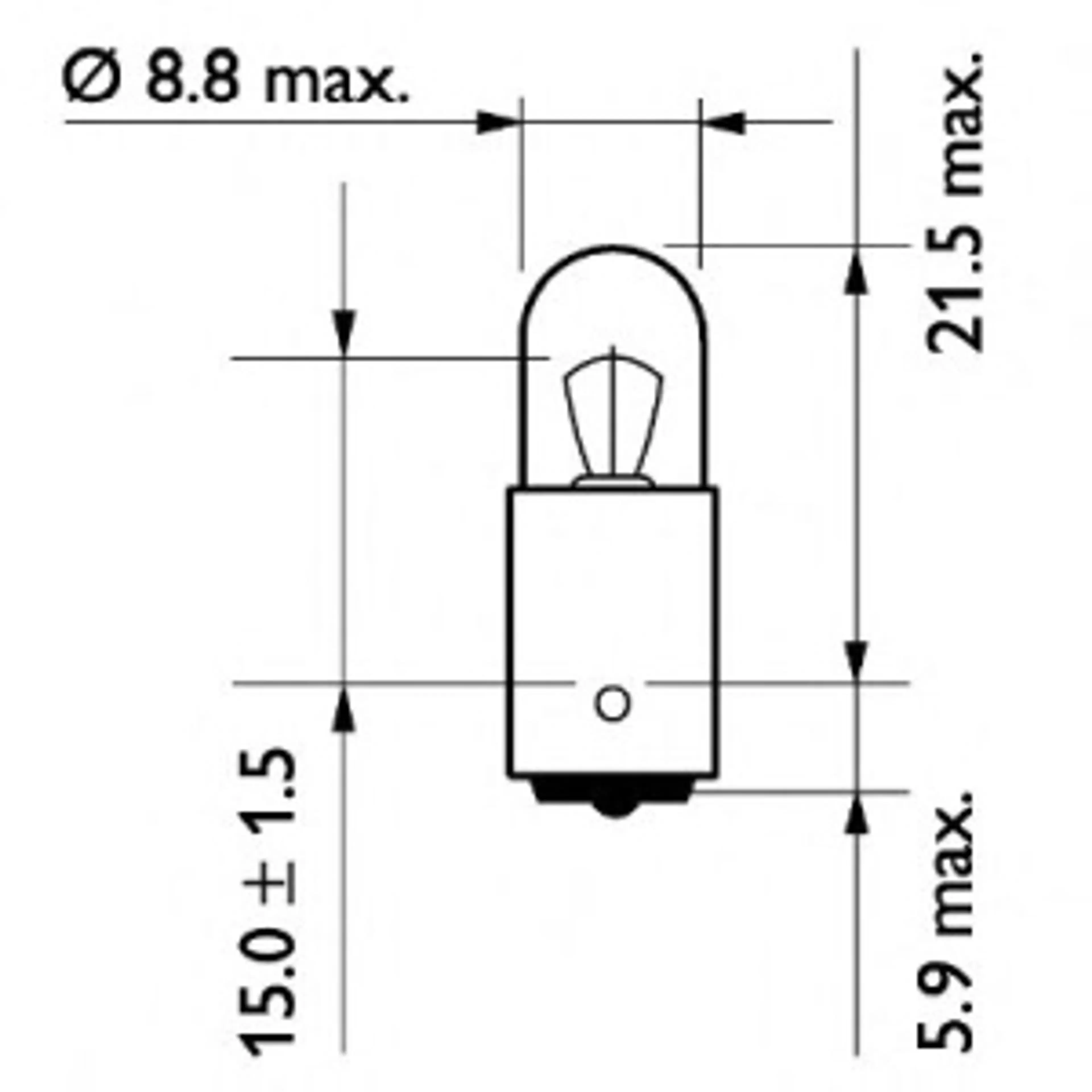 LAMPARA T4W STANDARD 24V4W BA9S