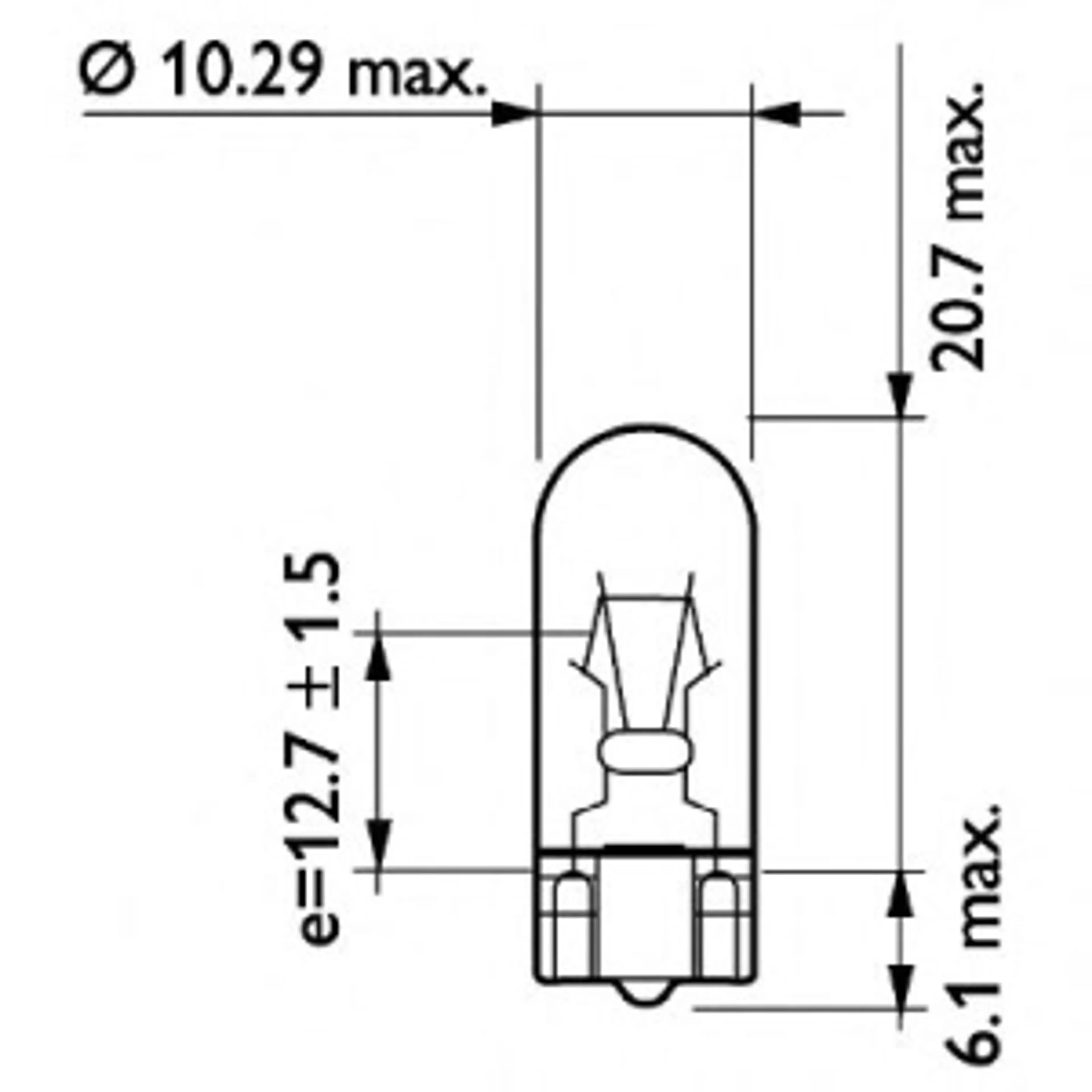 LAMP. W2,5W STAND. 24V2.5W W2,1X9,5