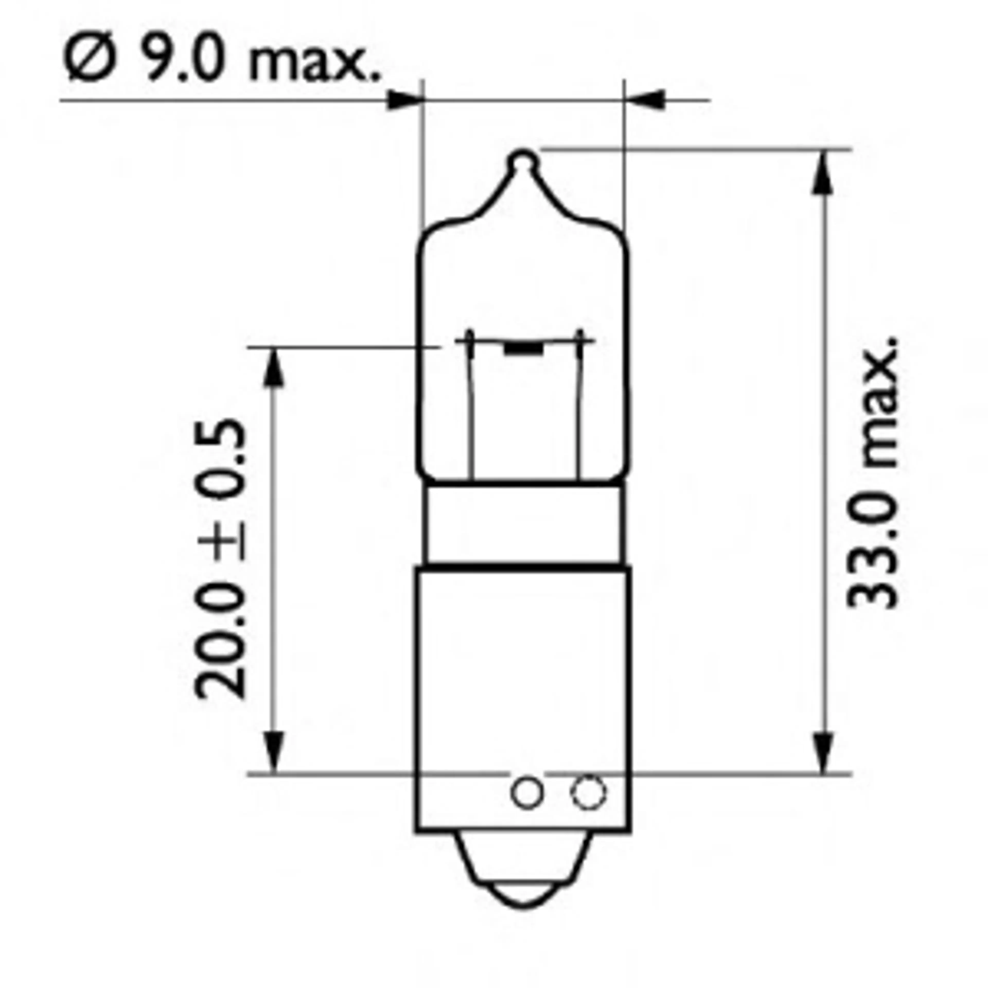 LAMPARA H21W STANDARD 24V21W BAY9S