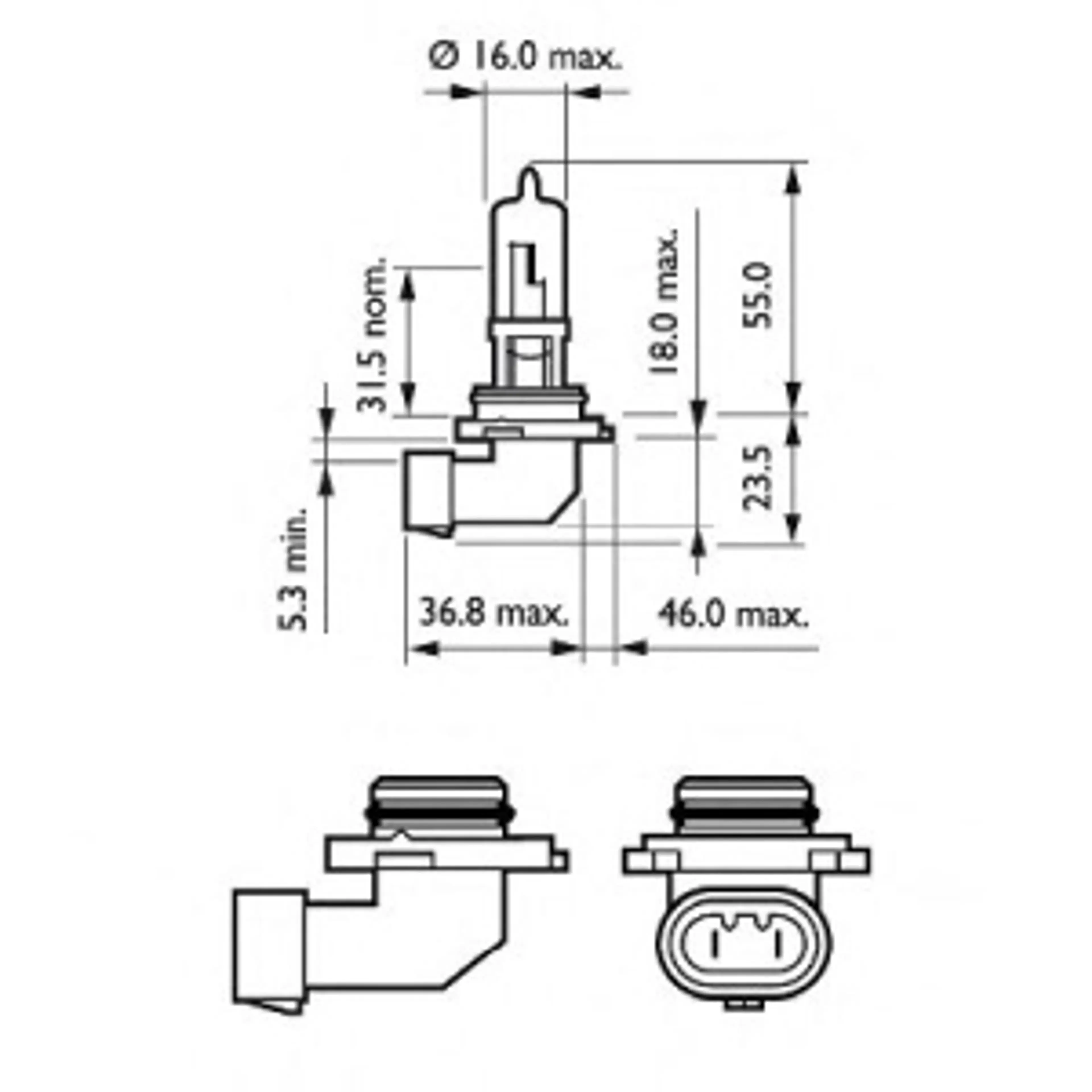 LAMPARA HB3 VISION 12V60W P20D