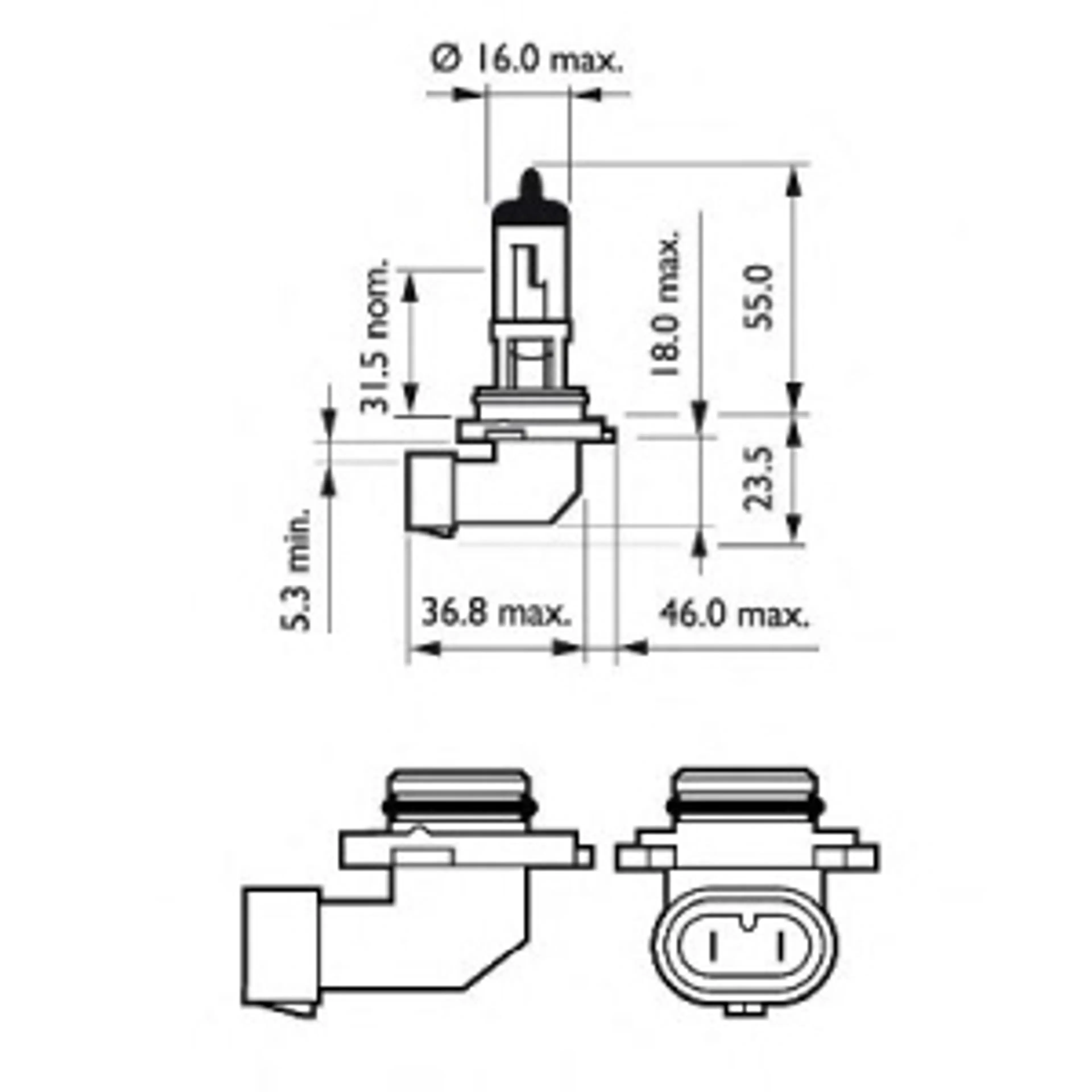 LAMPARA HB4 VISION 12V51W P22D