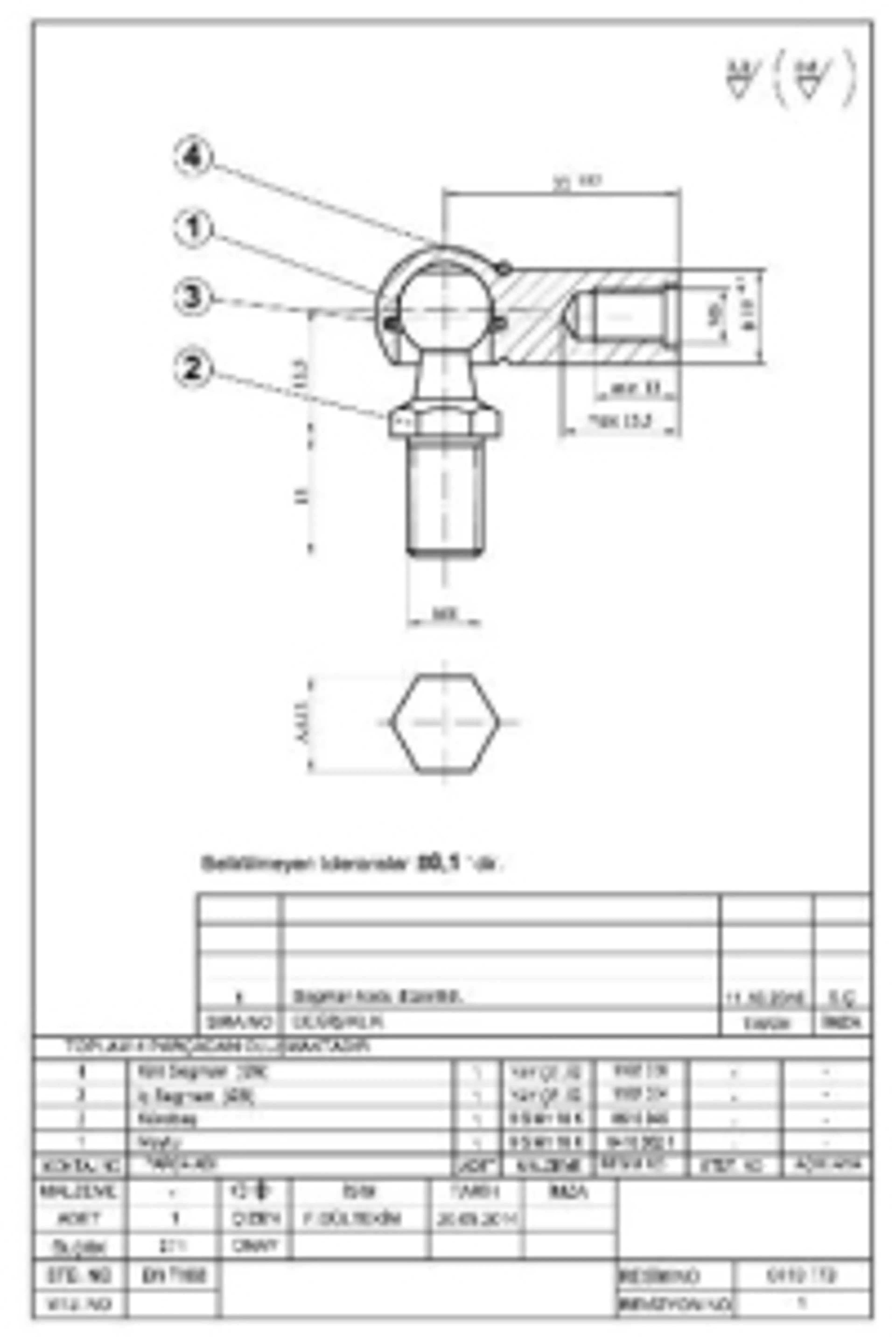 ROTULA METAL.H.8 ESPIGA 8